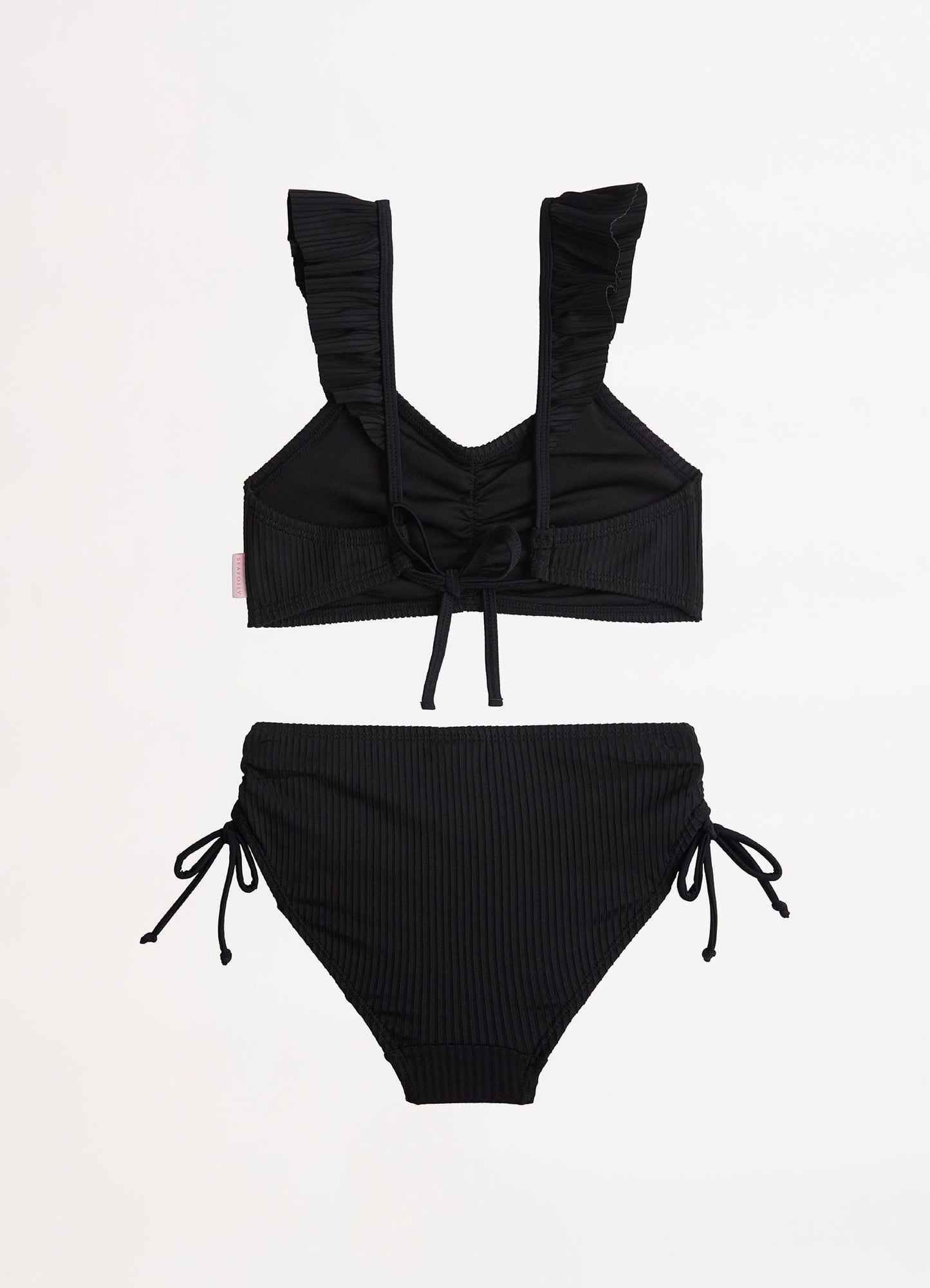 Girls Ruffle Bikini- Black