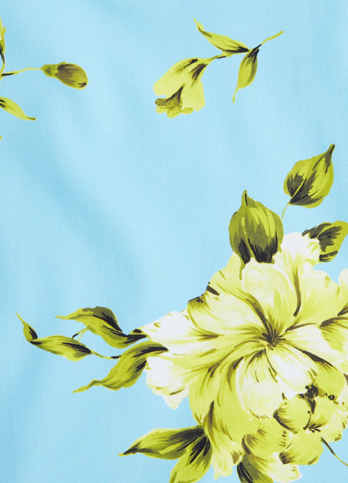 Full Bloom Bandeau Bikini Top - Sky