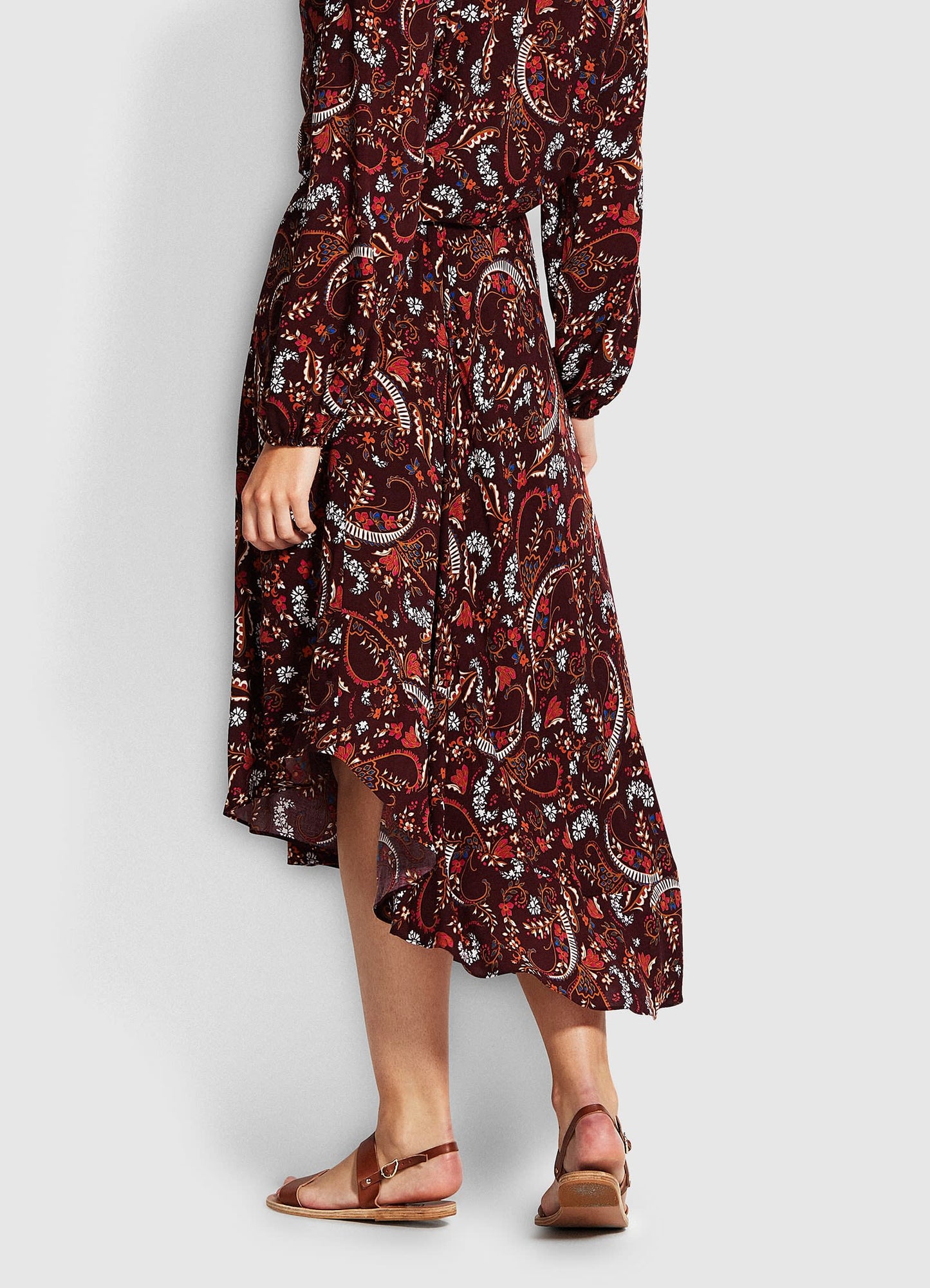 El Dorado Chloe Paisley Skirt - Maroon