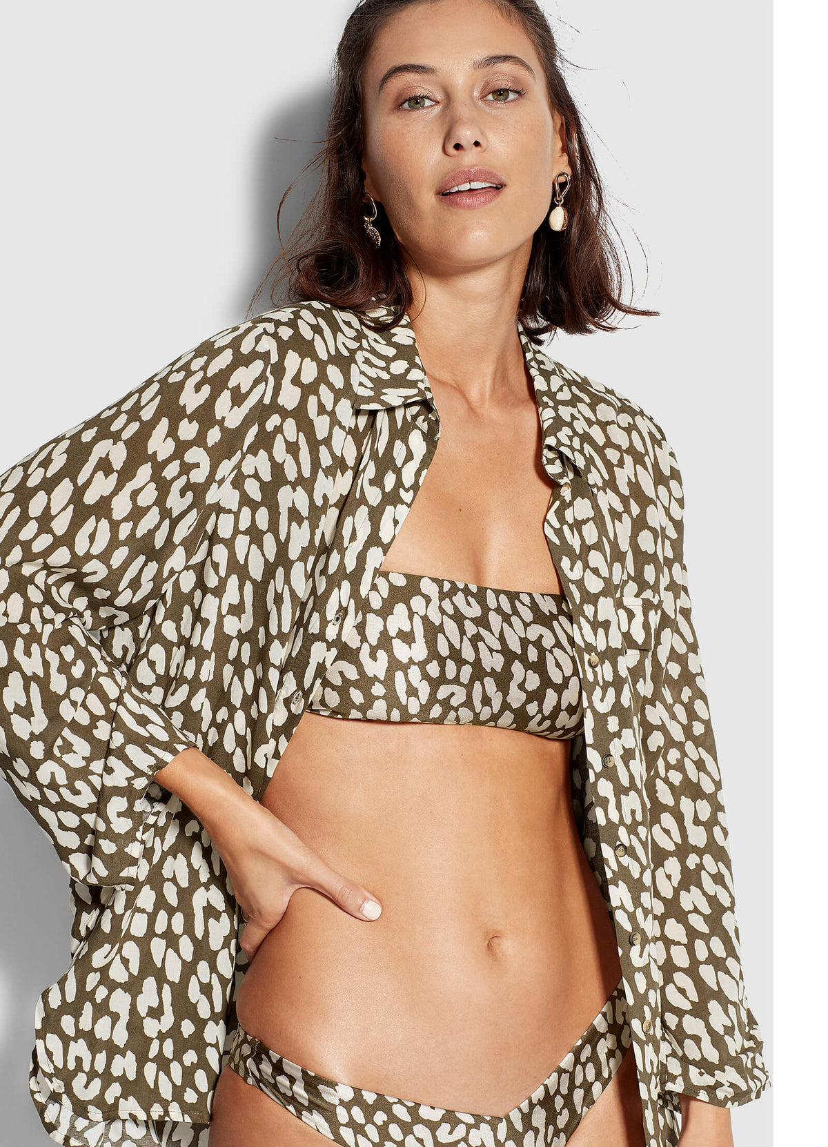 Leopard Shirt - Khaki