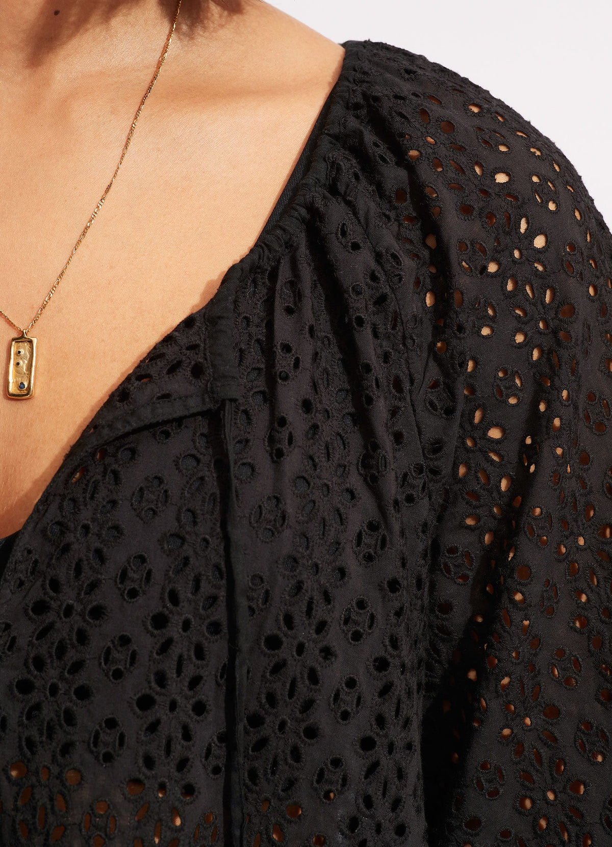 Broderie Anglaise Cover Up - Black