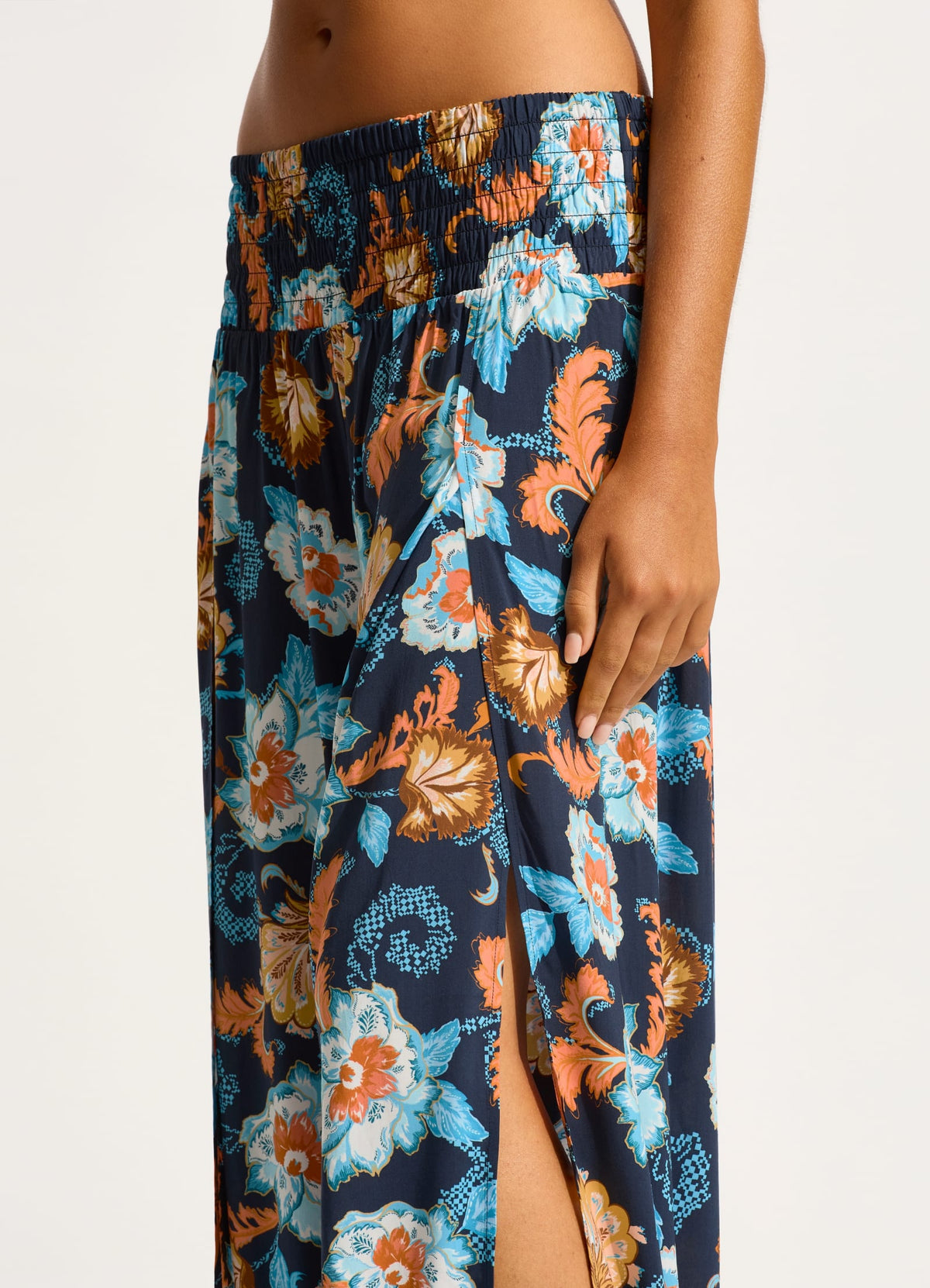 Spring Festival Shirring Pant - True Navy