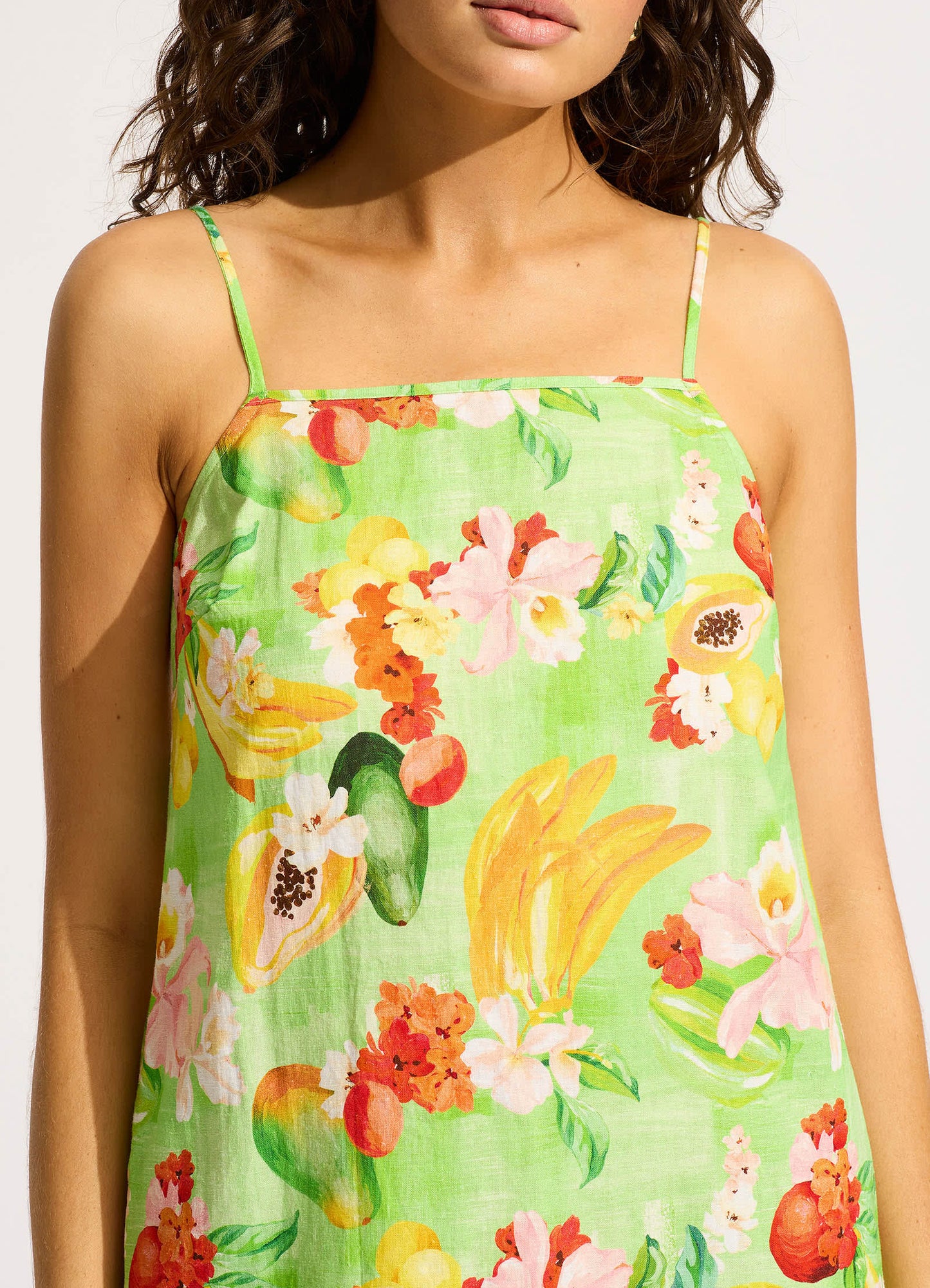 Tropique Bandeau Mini Dress - Aloe Gel