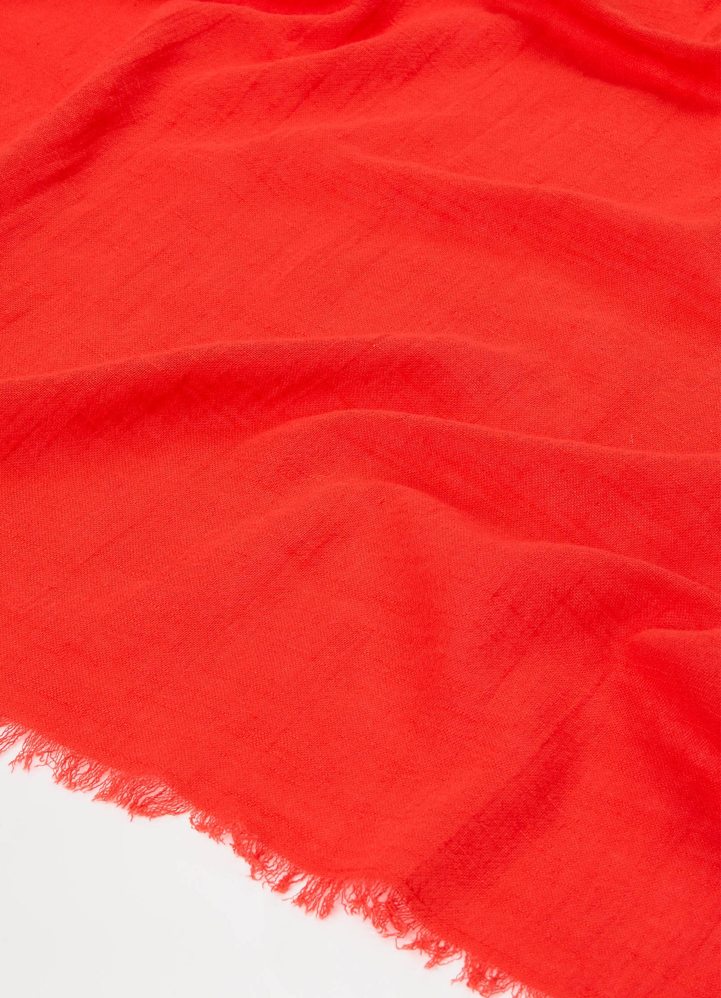 Textured Cotton Beach Wrap - Flame
