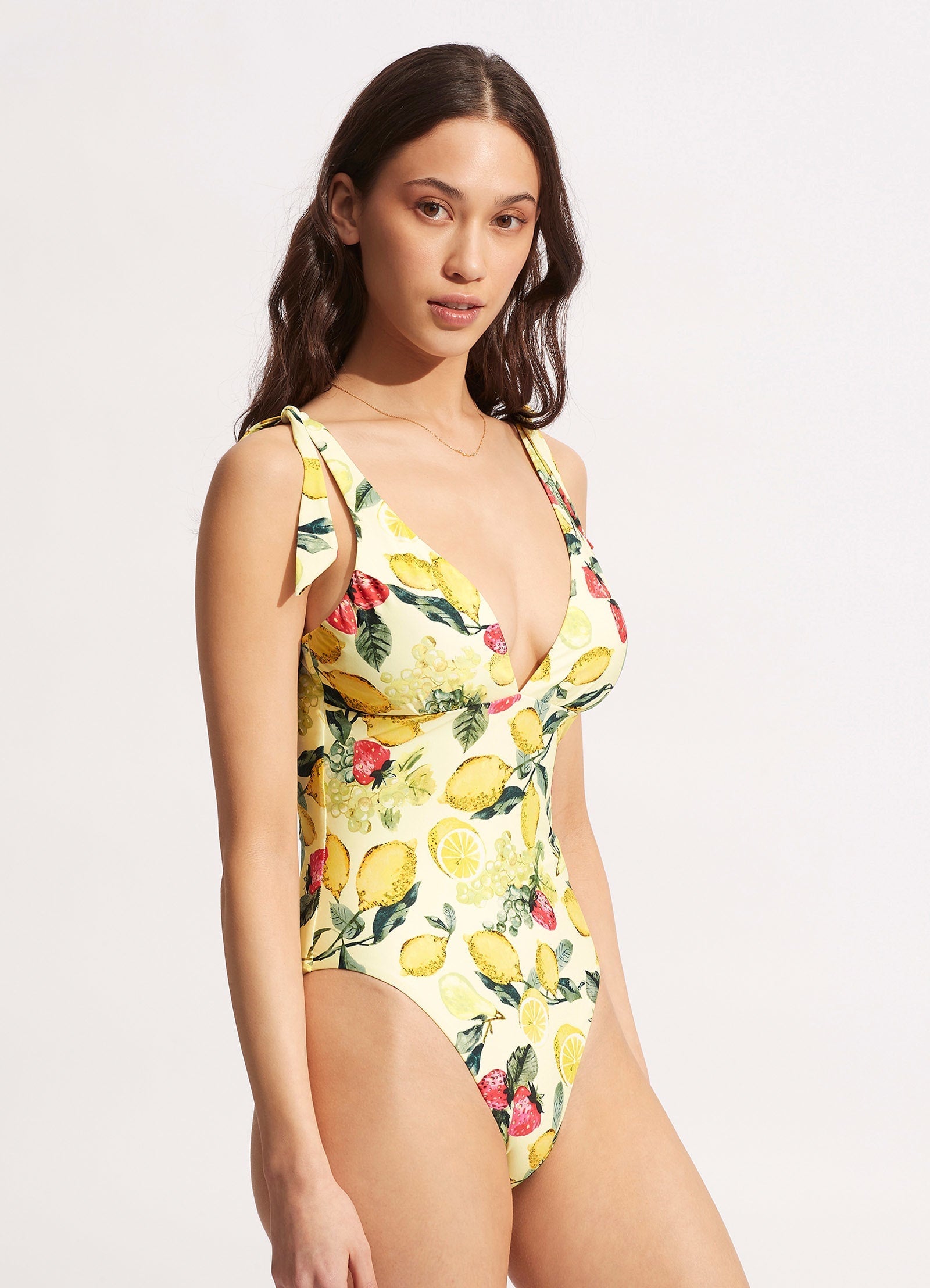  Lemoncello V Neck One Piece - Lemoncello
