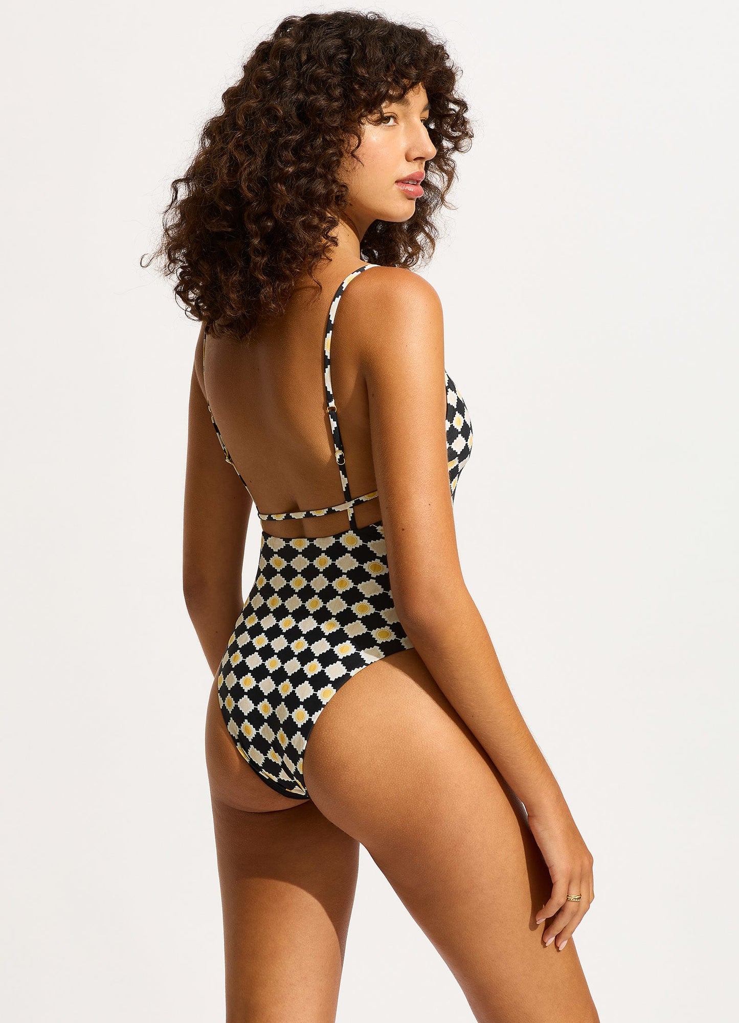  Kasbah V Neck One Piece - Black
