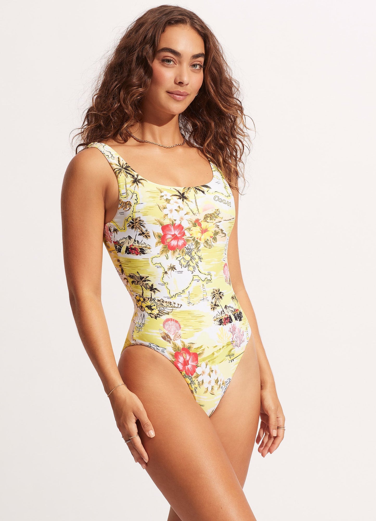  Coast To Coast Tank One Piece - Wild Lime