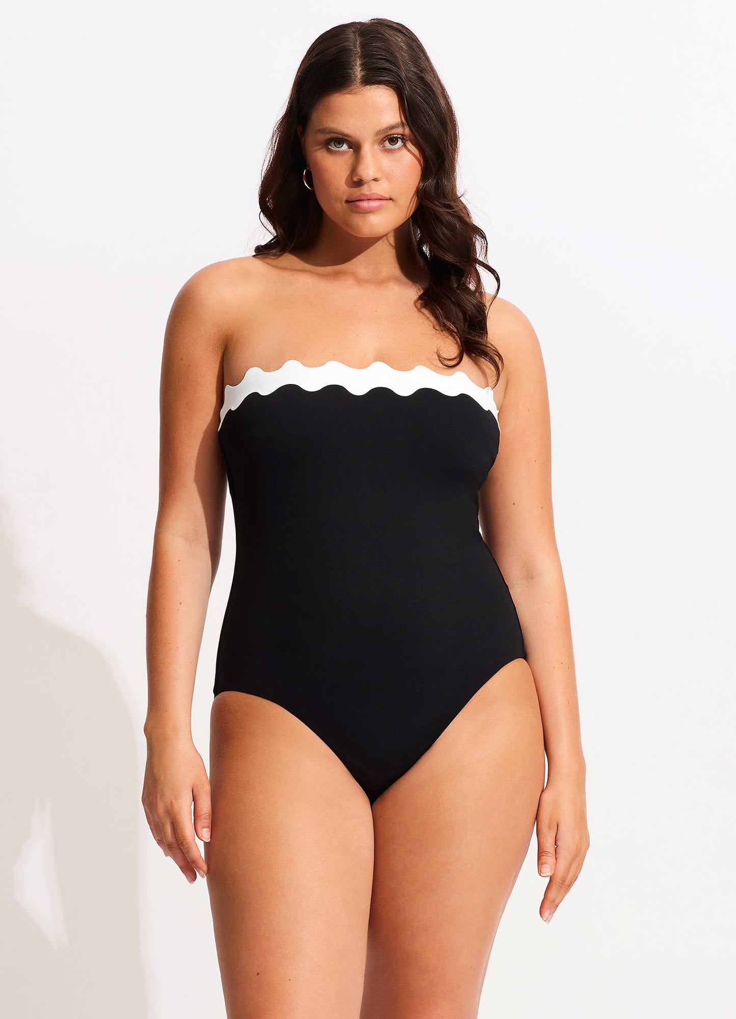  Gia Ric Rac Bandeau One Piece- Black