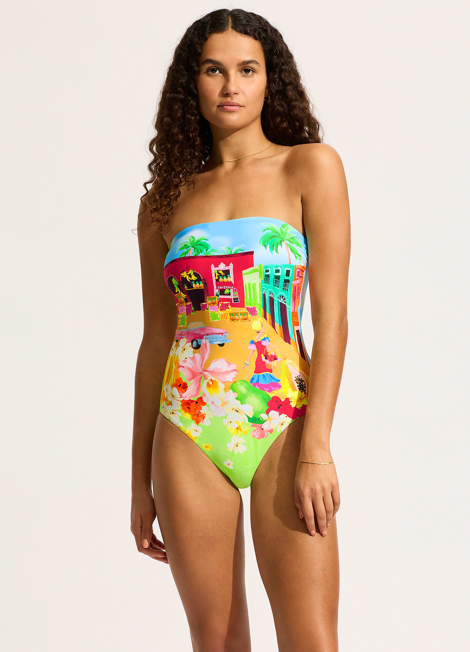 Cuba Bandeau One Piece - Turquoise