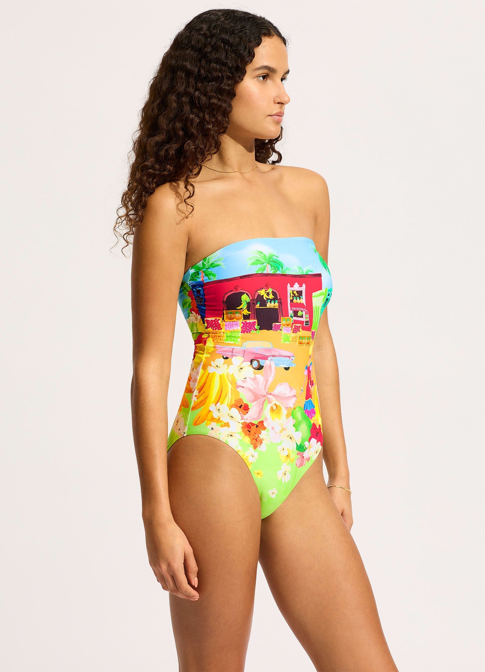  Cuba Bandeau One Piece - Turquoise