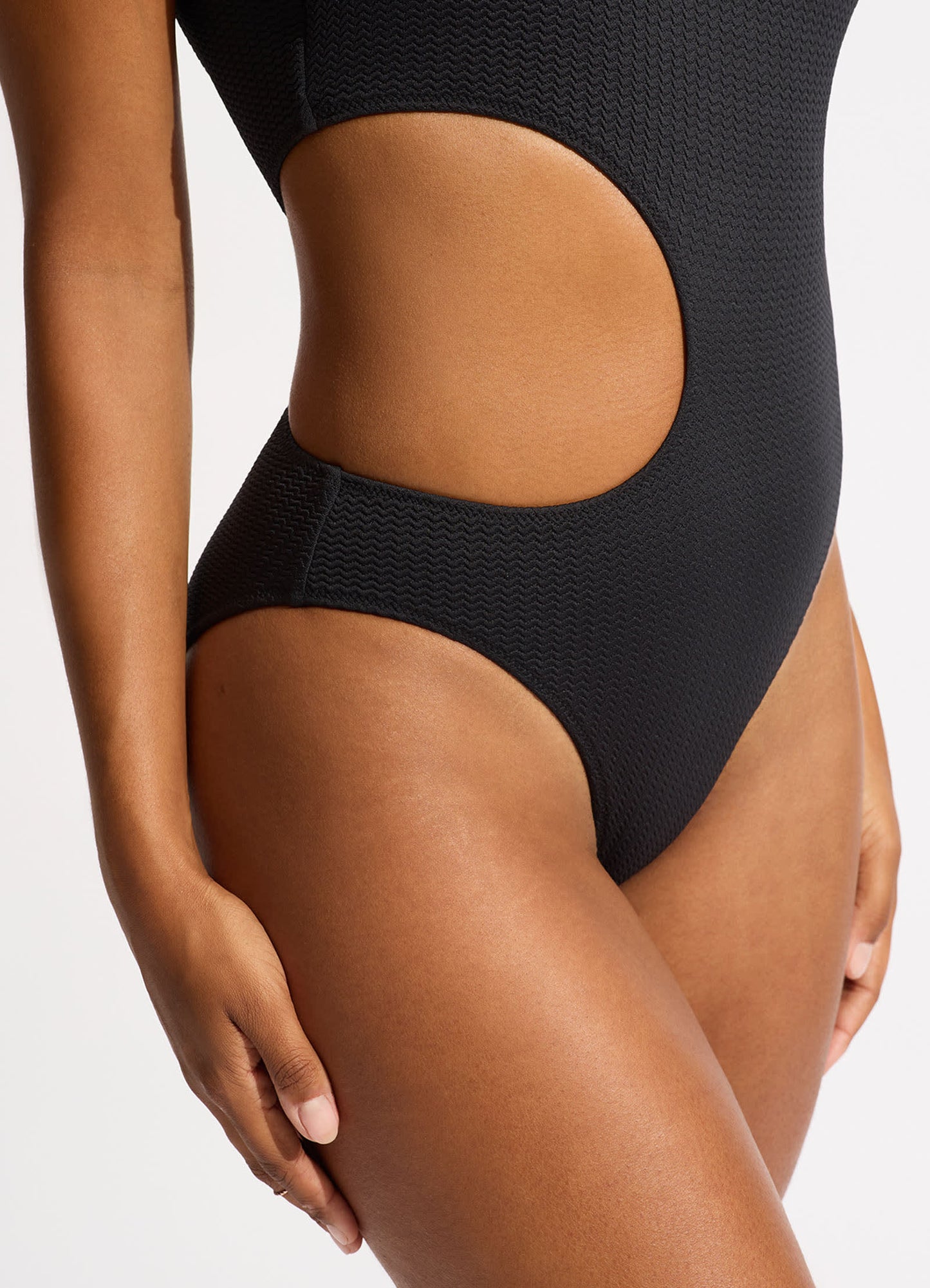  Sea Dive Cut-Out One Piece - Black