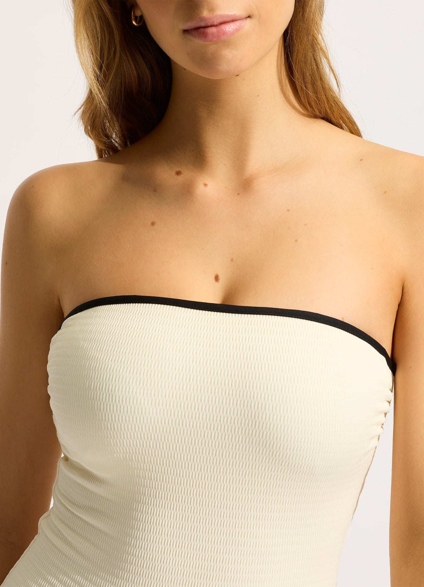  Beach Bound DD Bandeau One Piece - Ecru