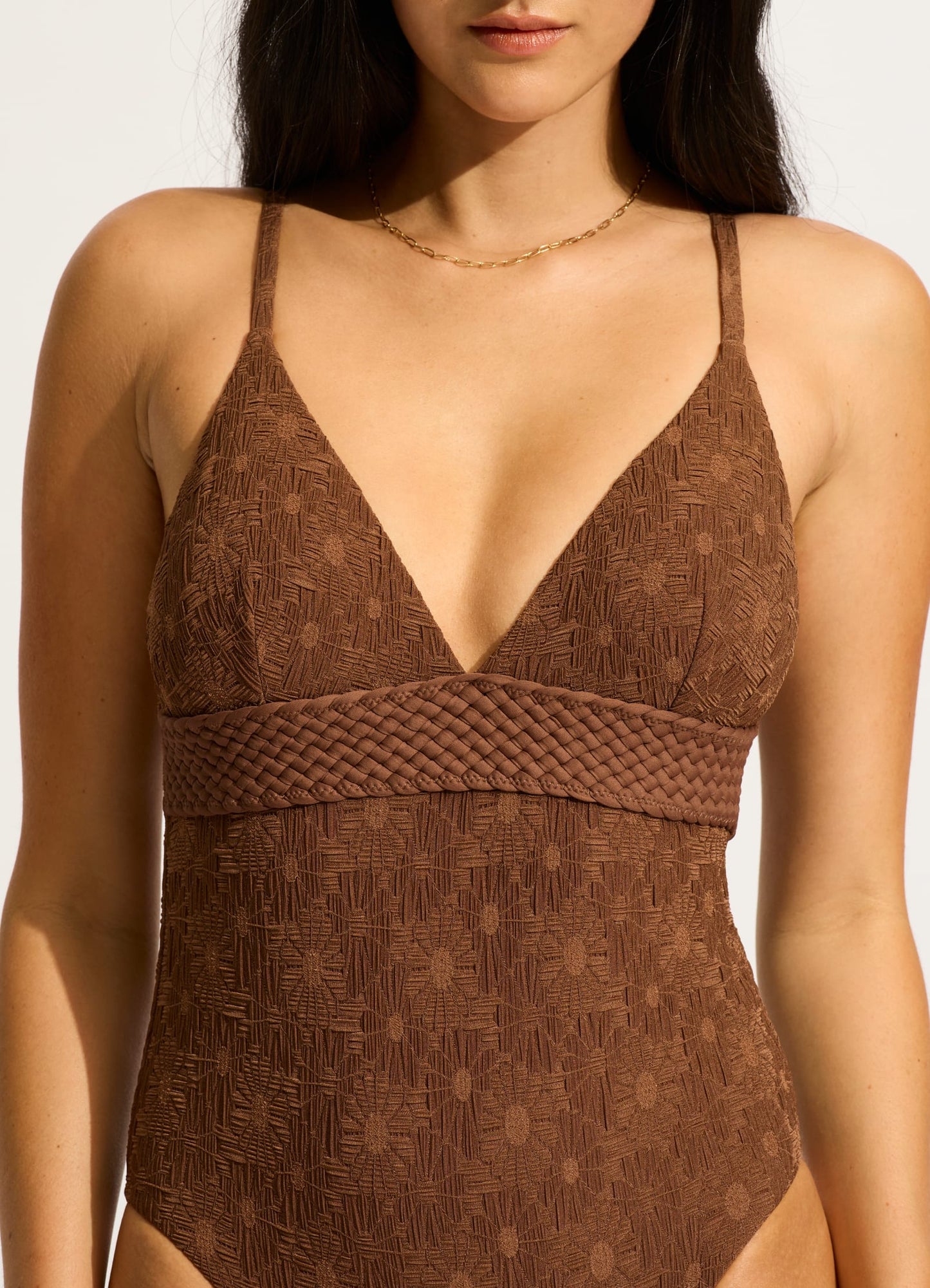  Marloe V Neck One Piece - Tiramisu