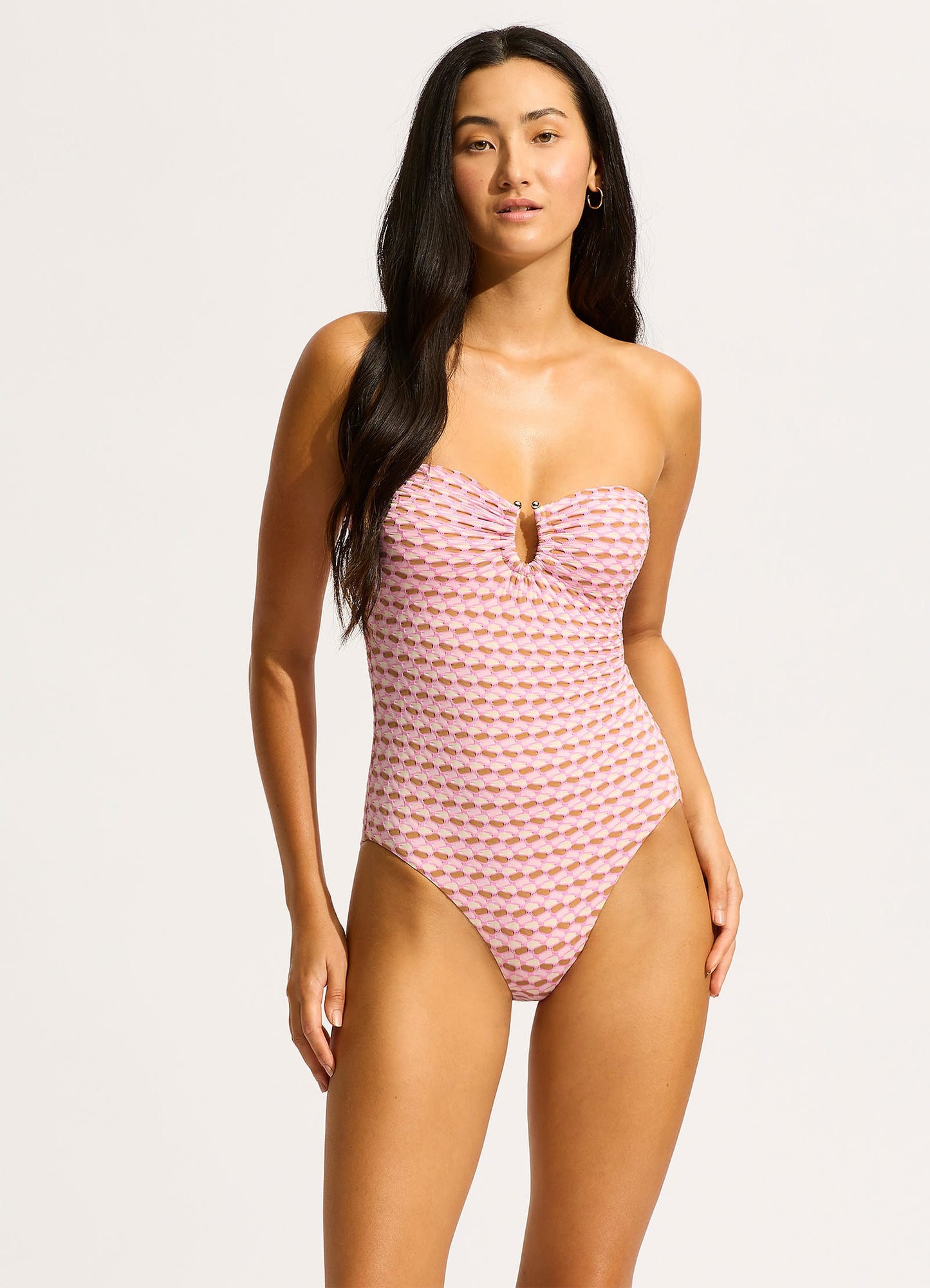  Mala Ring Front Bandeau One Piece - Blossom