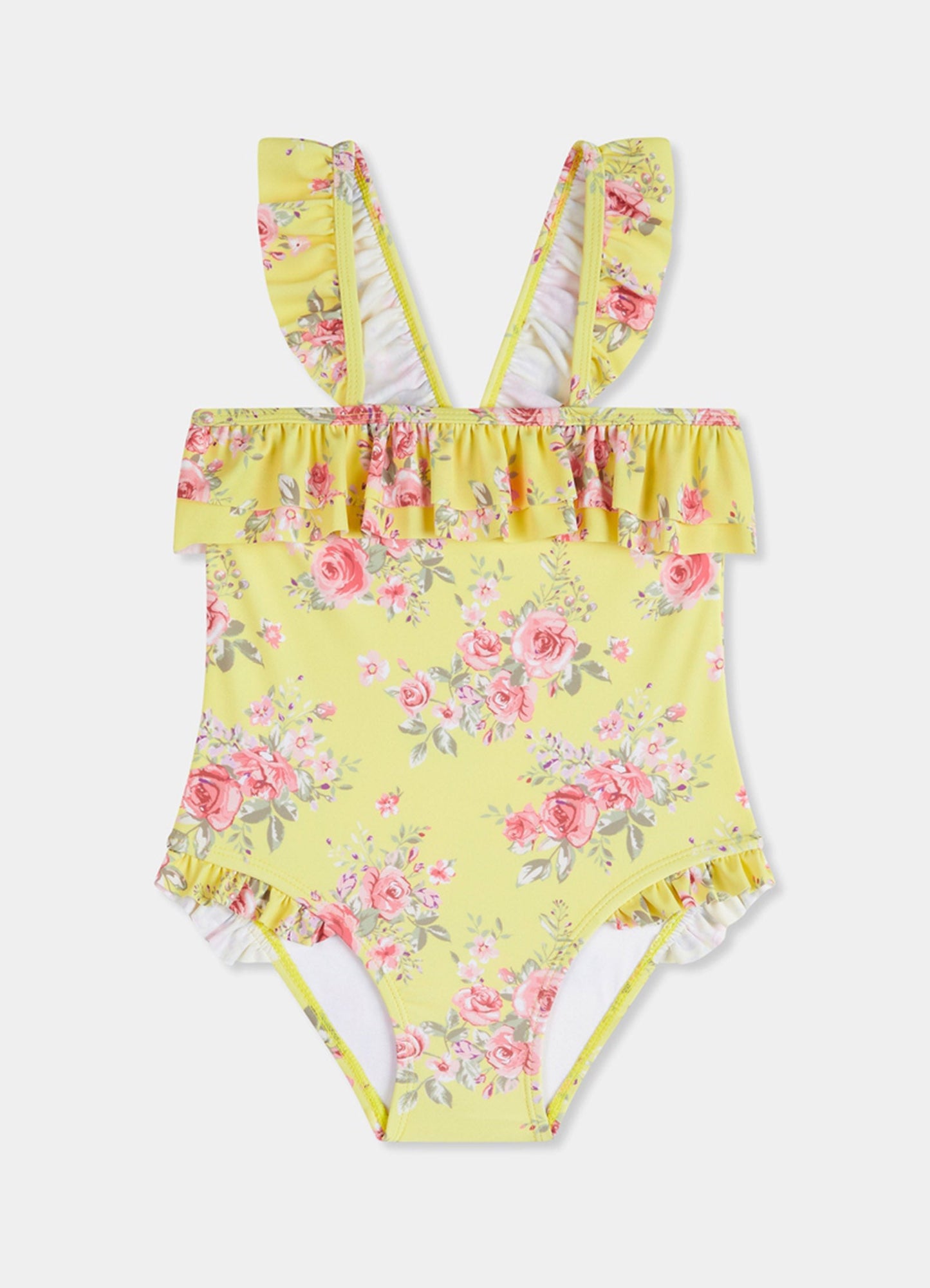  Paradise Garden Girls Ruffle Bandeau One Piece - Floral