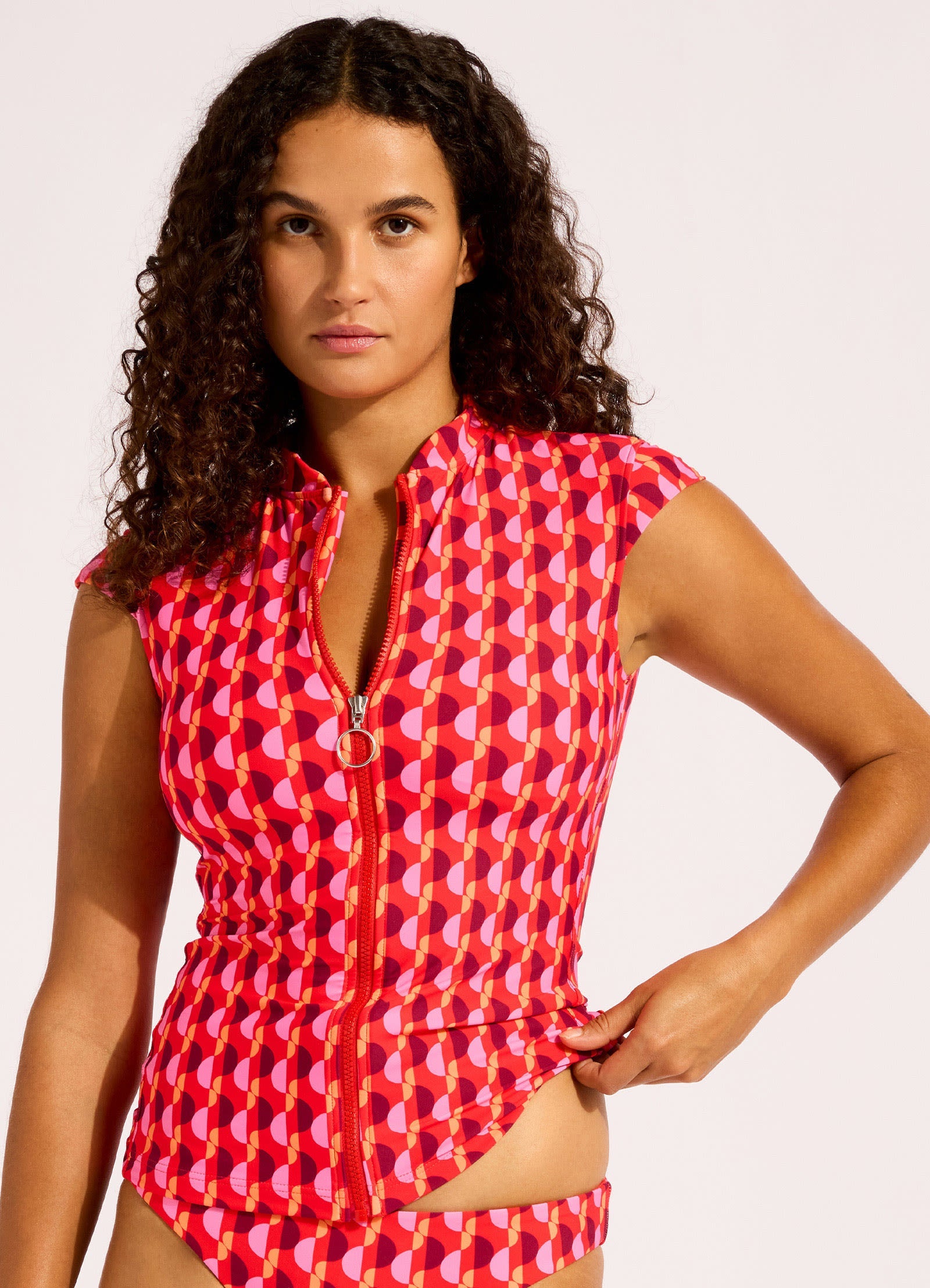  Sorrento Cap Sleeve Sunvest Bikini Top