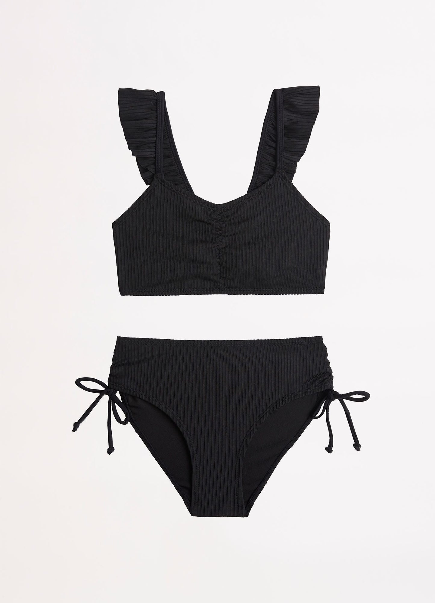  Girls Ruffle Bikini- Black