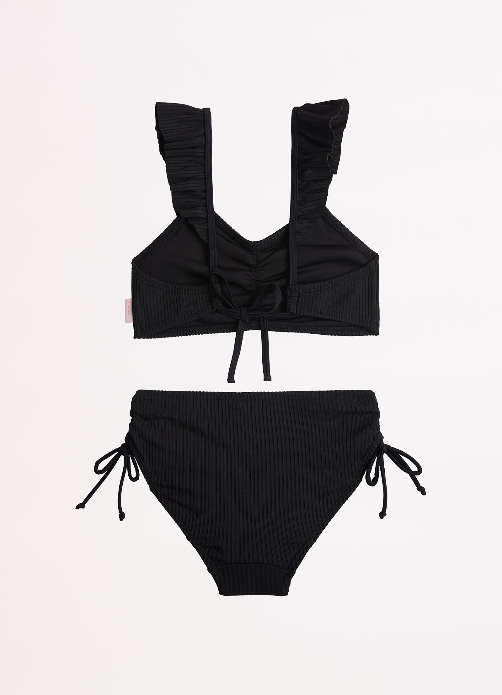  Girls Ruffle Bikini- Black