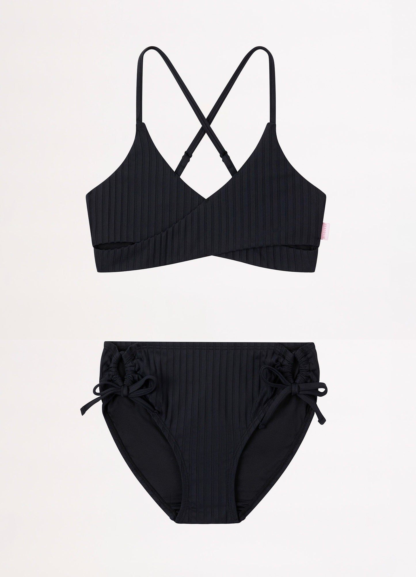  Girls Wrap Bikini- Black