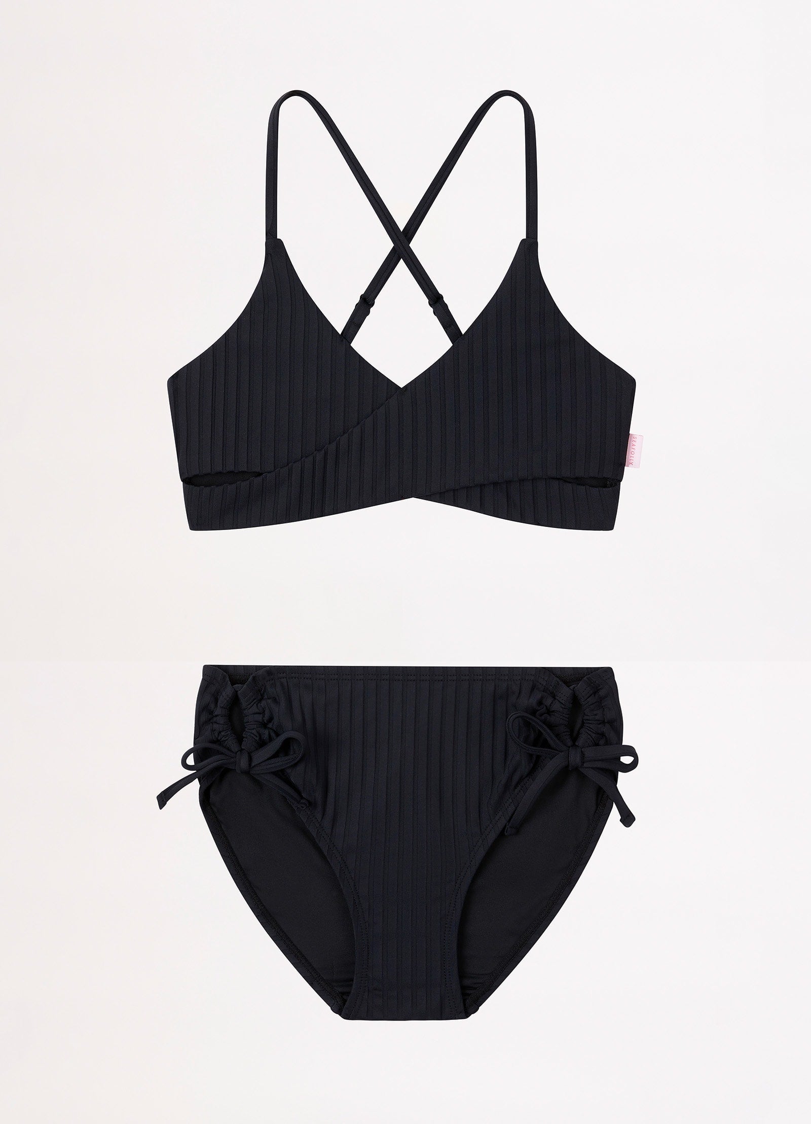  Girls Wrap Bikini- Black