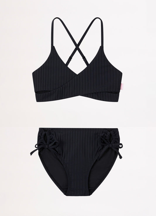  Girls Wrap Bikini- Black