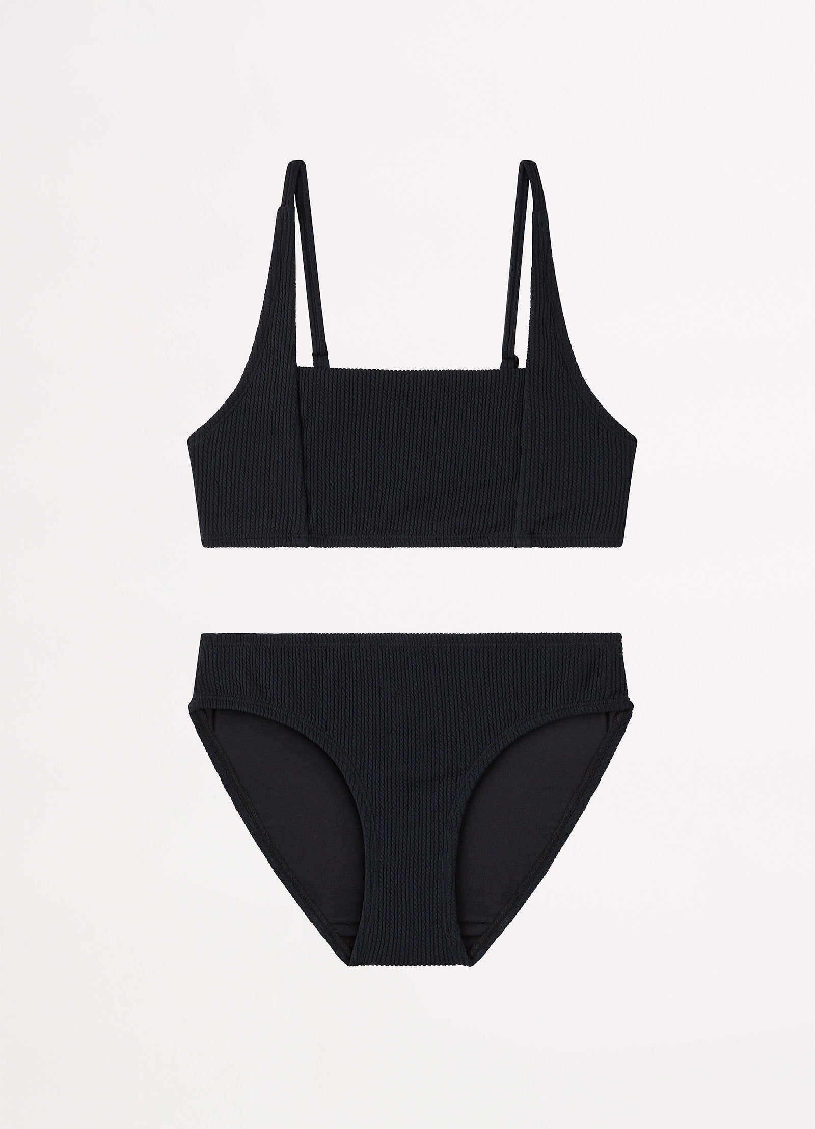  Girls Essential Square Neck Bikini S- Black