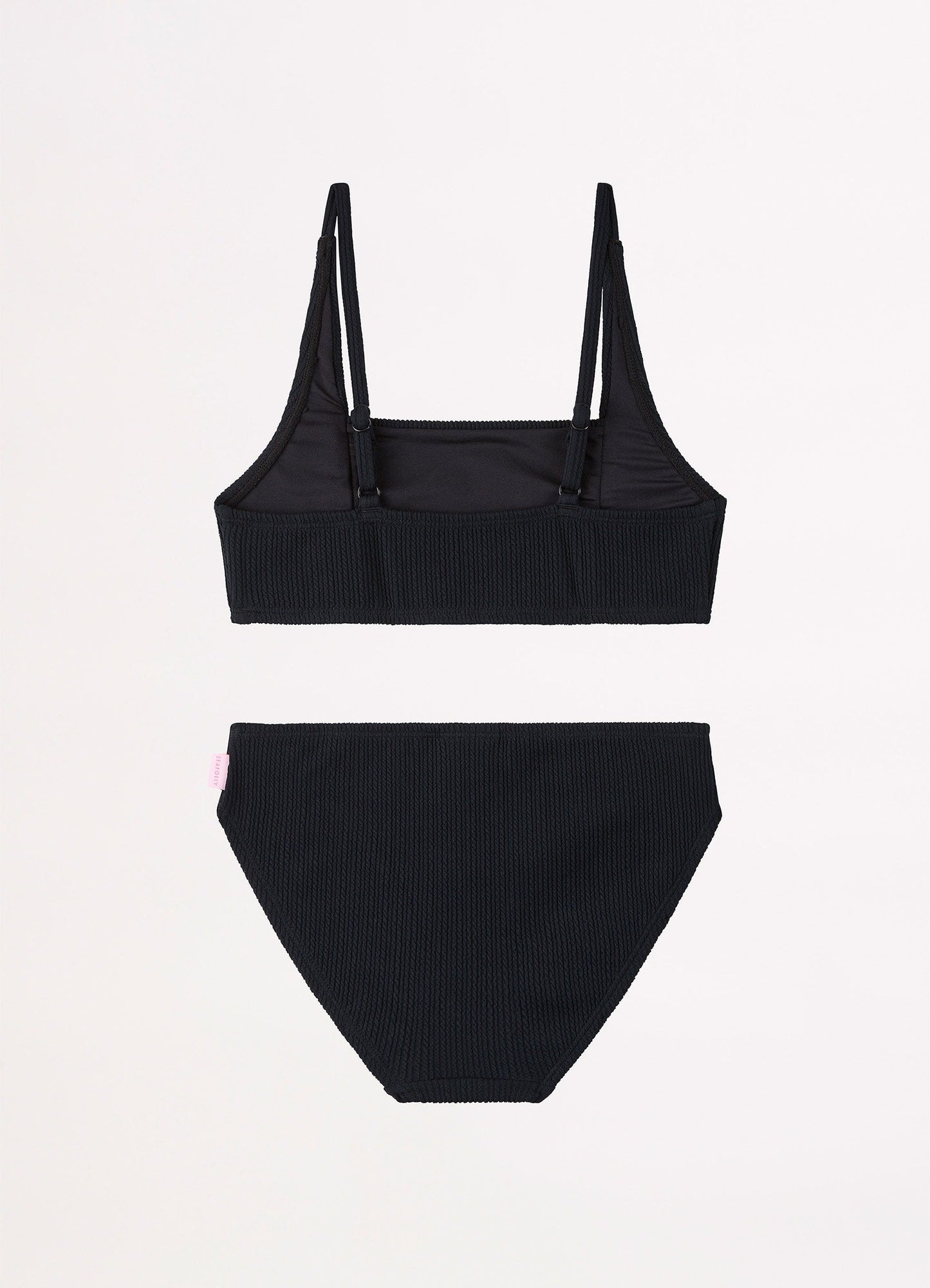  Girls Essential Square Neck Bikini S- Black