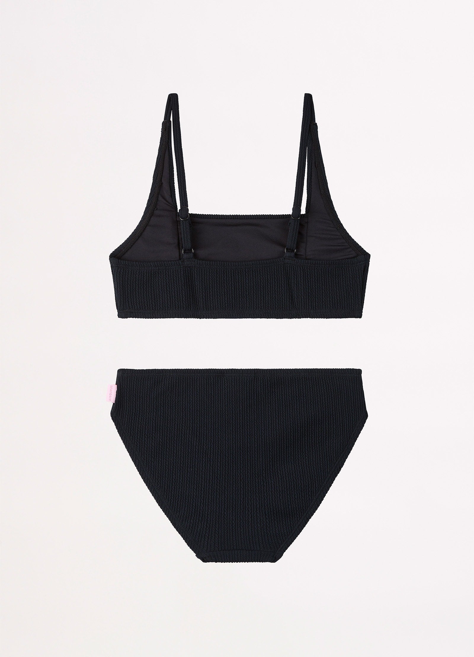  Girls Essential Square Neck Bikini S- Black