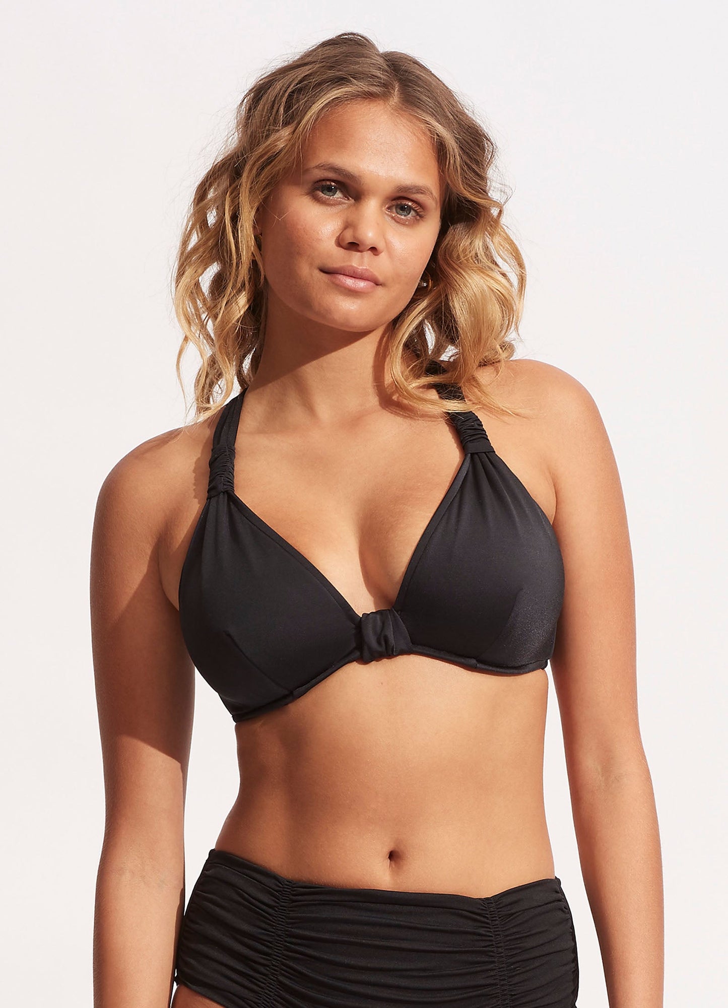  Seafolly Collective F Cup Halter Bra - Black