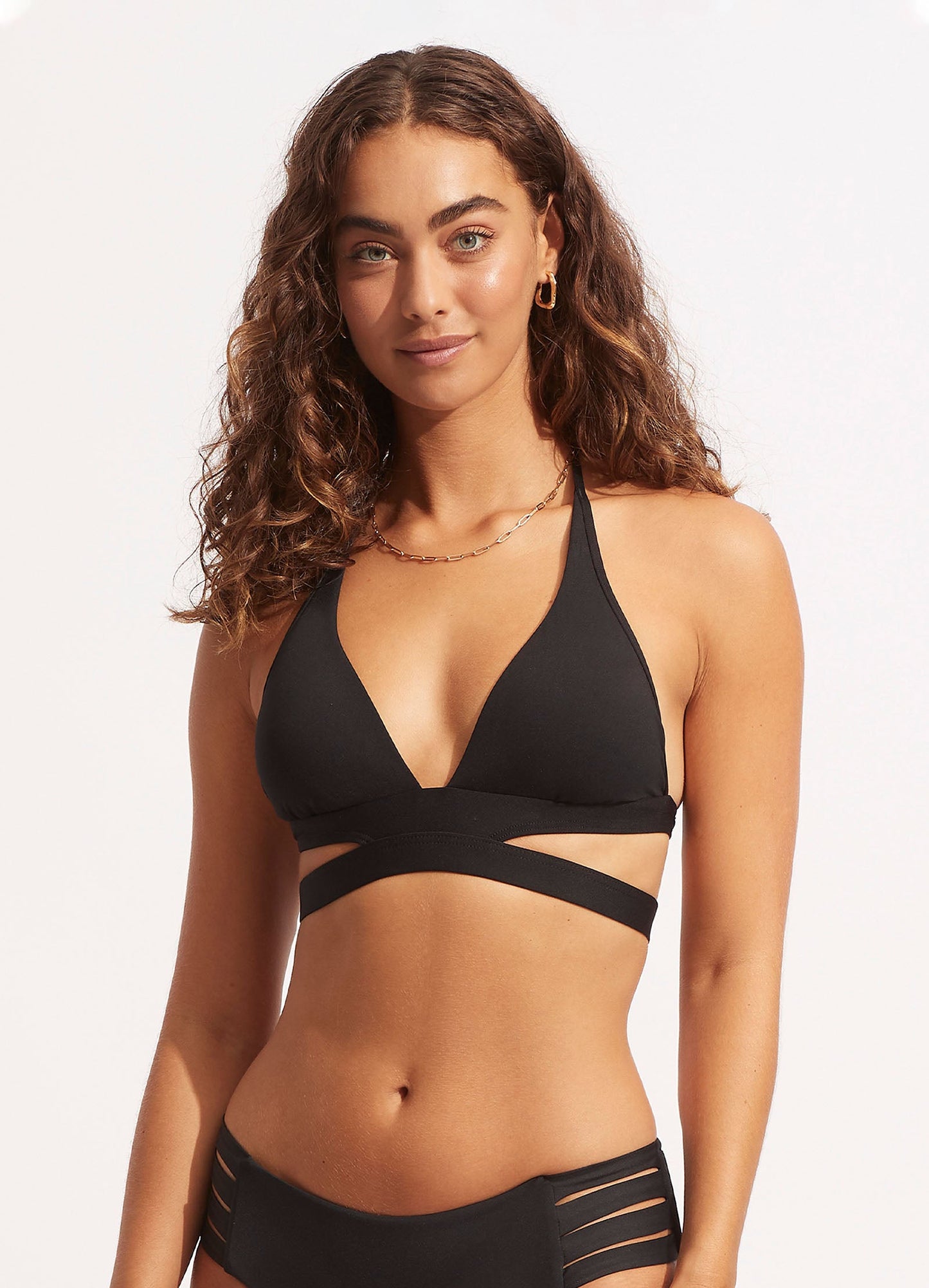  Seafolly Collective Halter Bra - Black