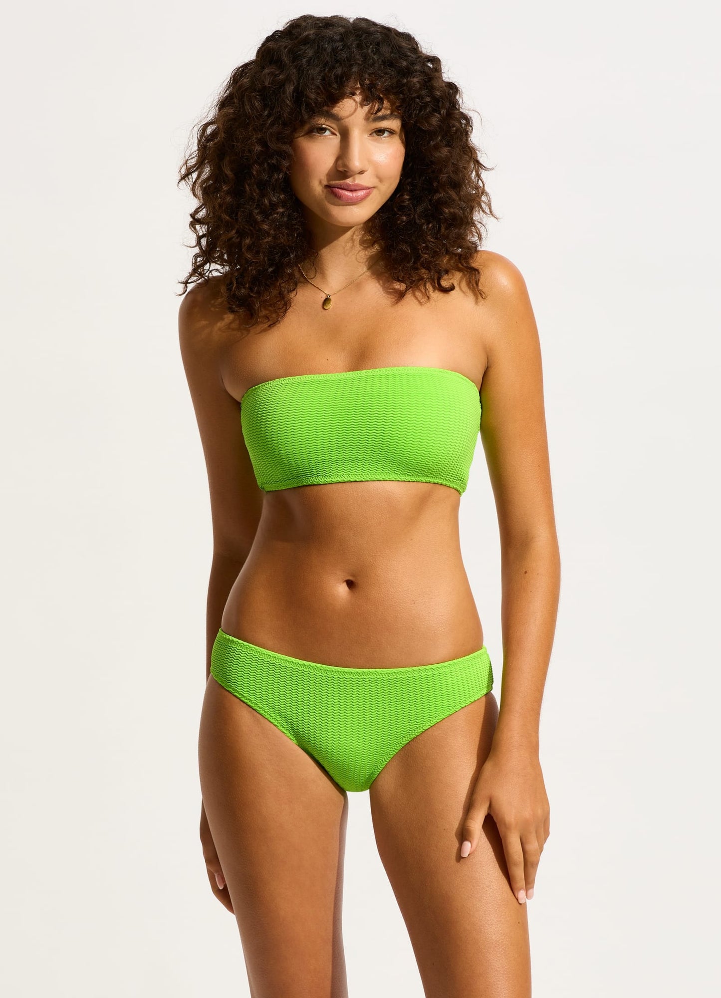  Sea Dive Bandeau Bikini Top - Jasmine Green
