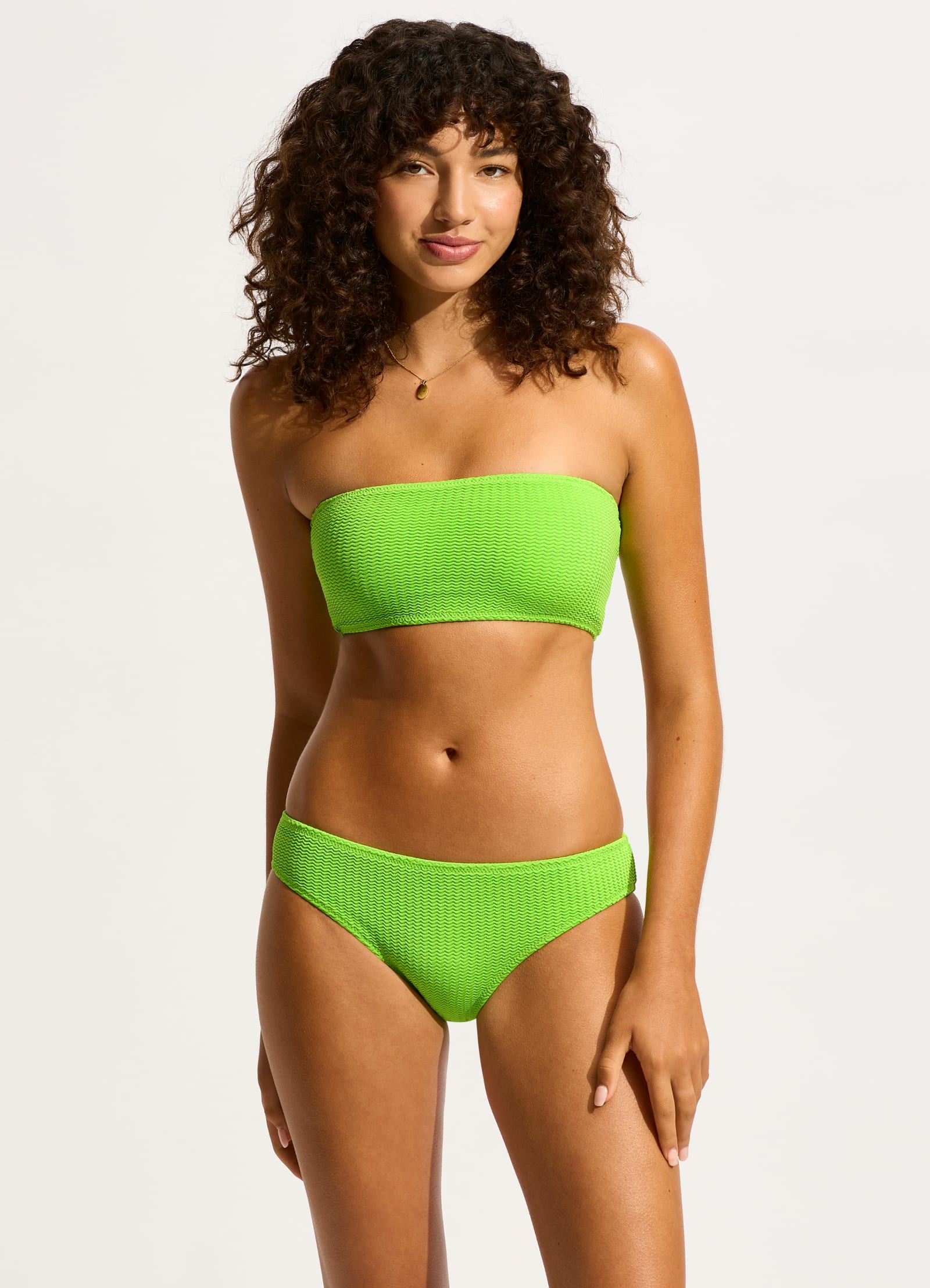  Sea Dive Bandeau Bikini Top - Jasmine Green