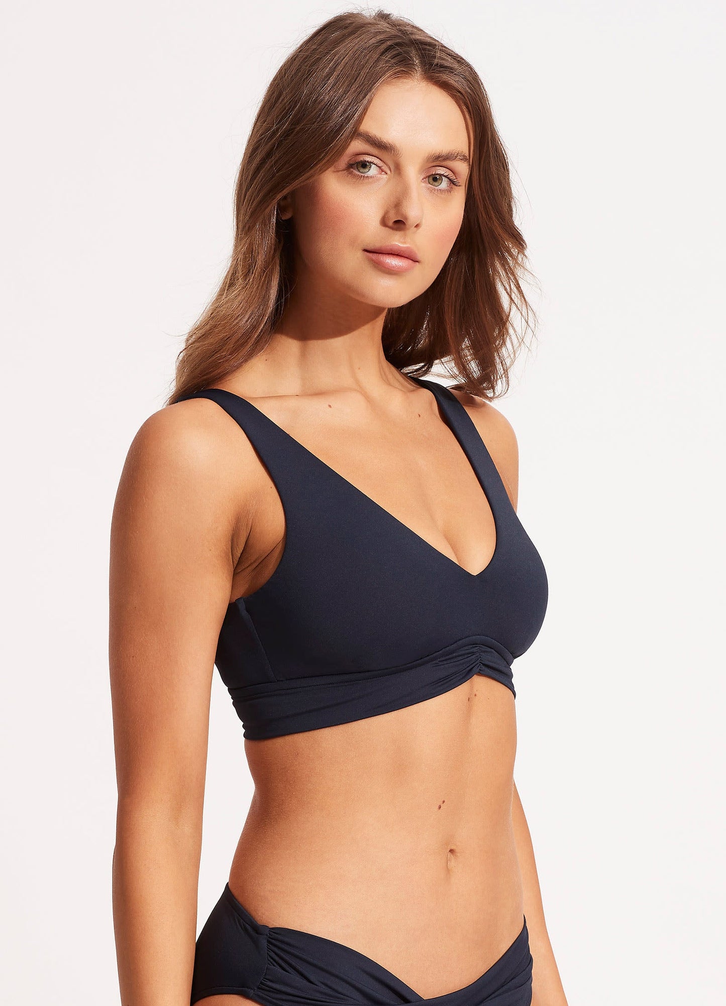  V Neck Tank - True Navy