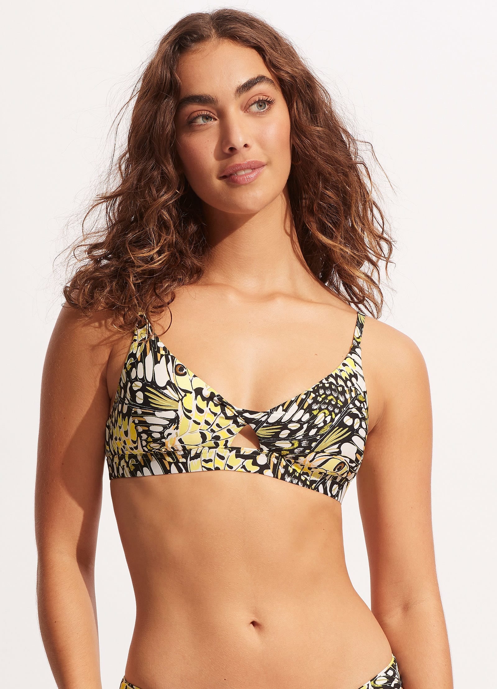  Take Flight Twist Front Bralette - Wild Lime