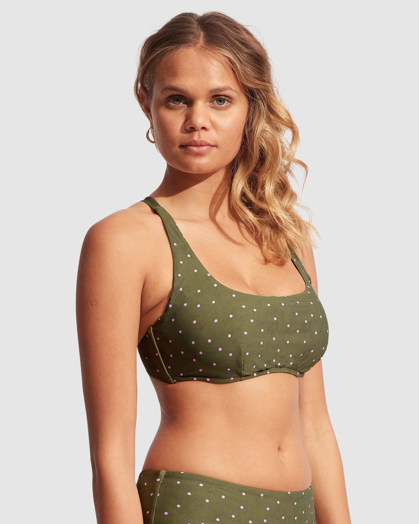  Paradise Garden DD Scoop Neck Halter - Avocado Spot