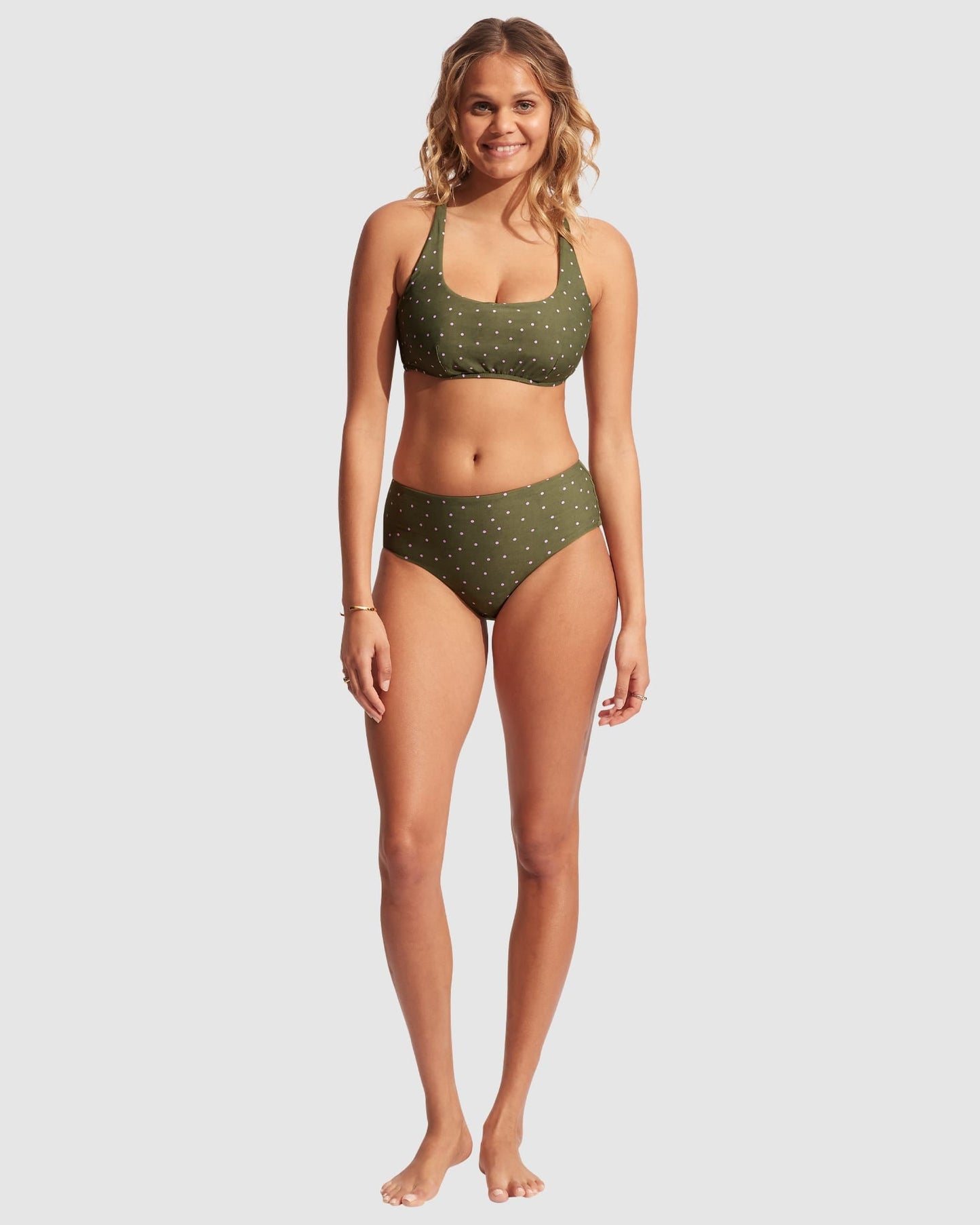  Paradise Garden DD Scoop Neck Halter - Avocado Spot