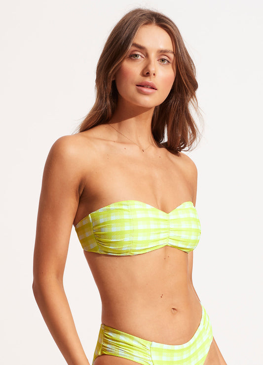  Portofino Ruched Bandeau - Wild Lime