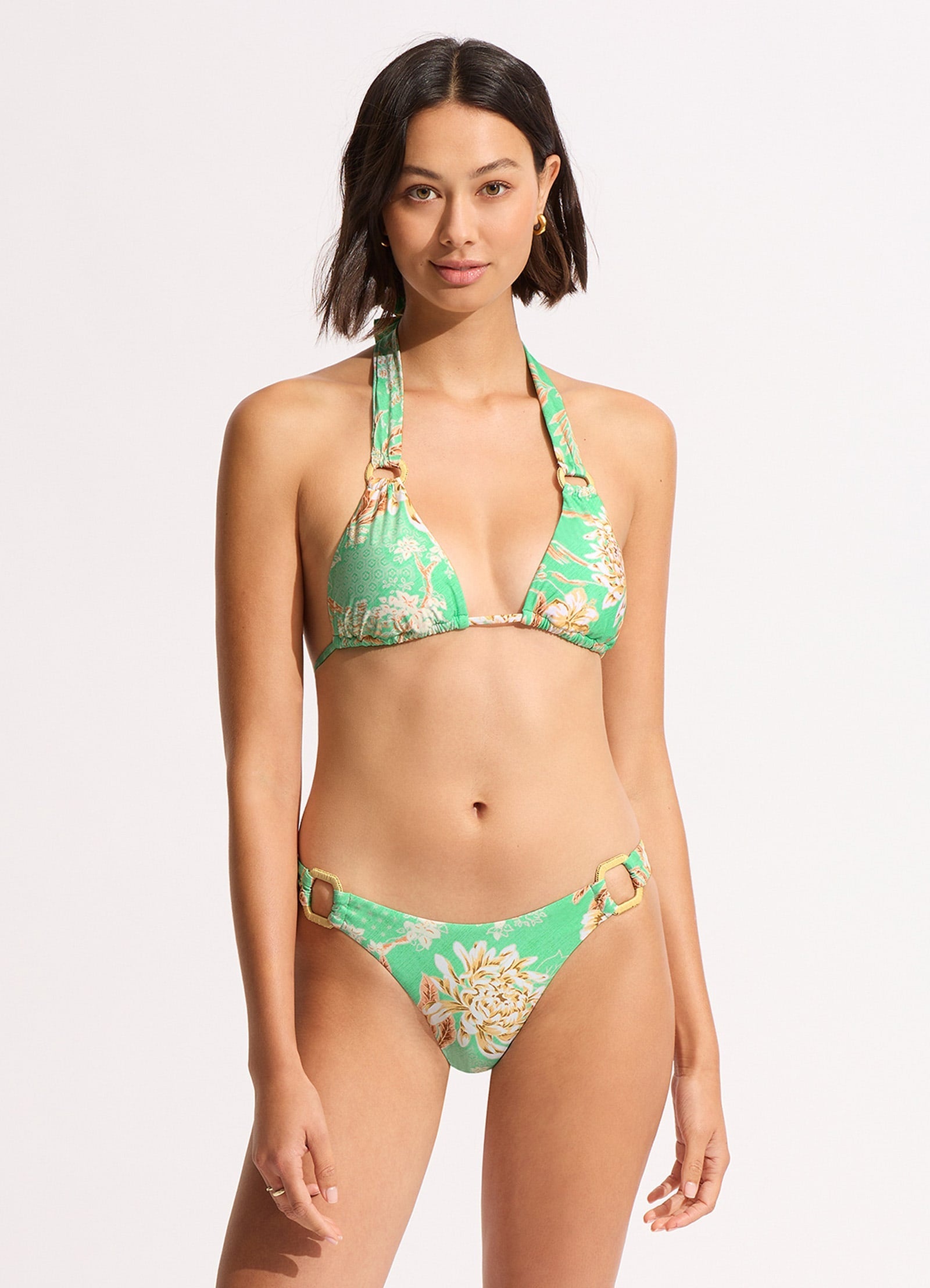  Eden Slide Triangle Bikini Top - Mint