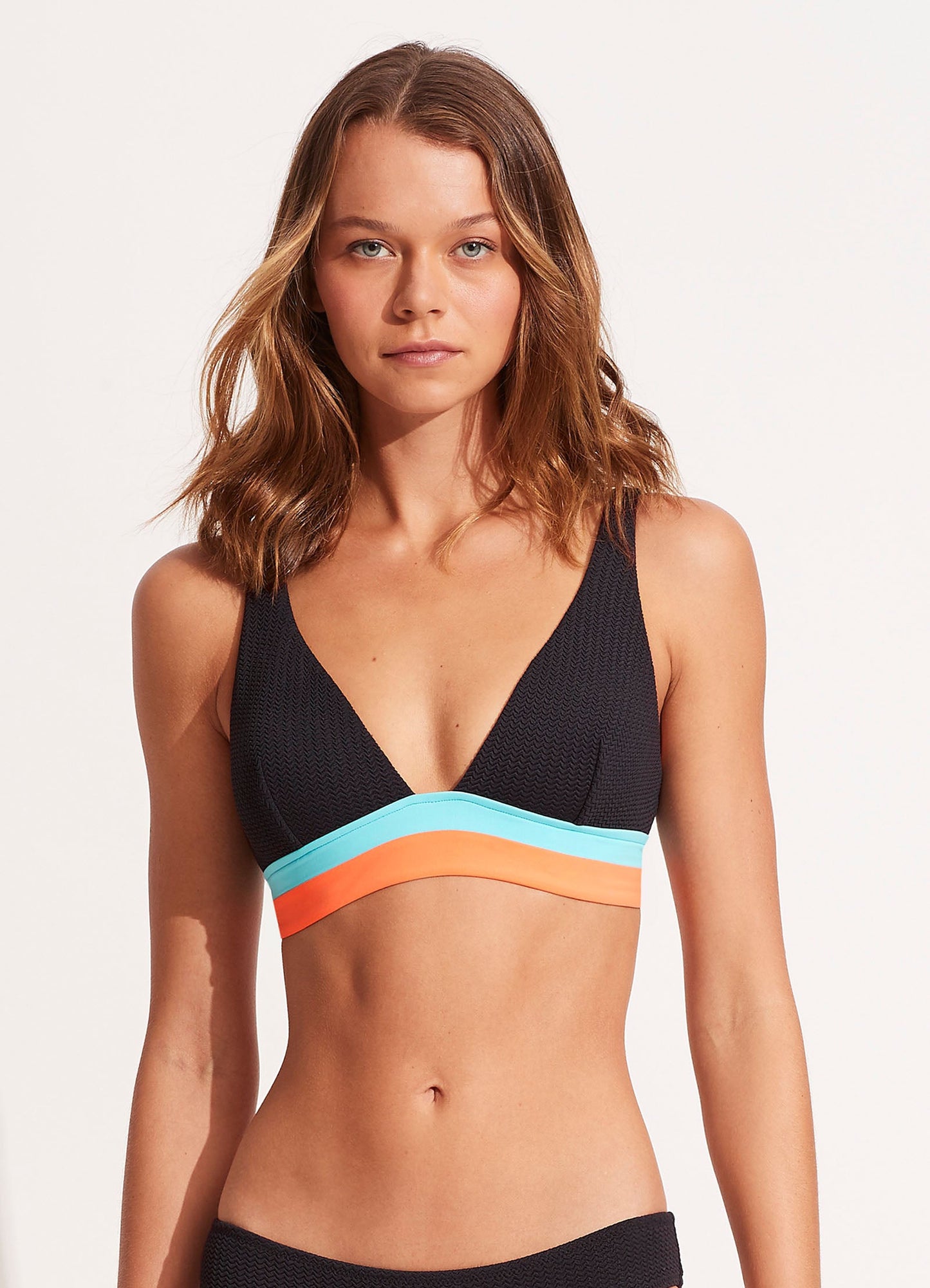 Slice Of Splice Triangle Bikini Top - Black
