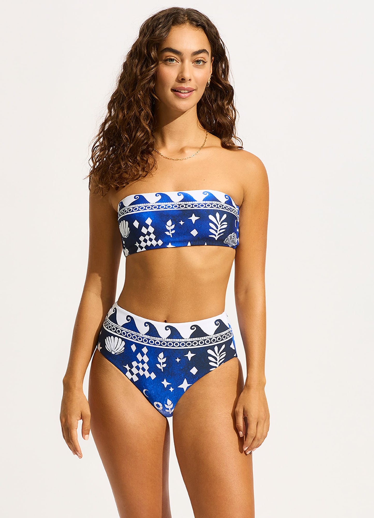  Corfu Bandeau Bikini Top - Azure