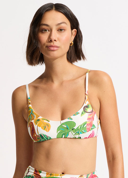  Tropica Bralette Bikini Top - Ecru
