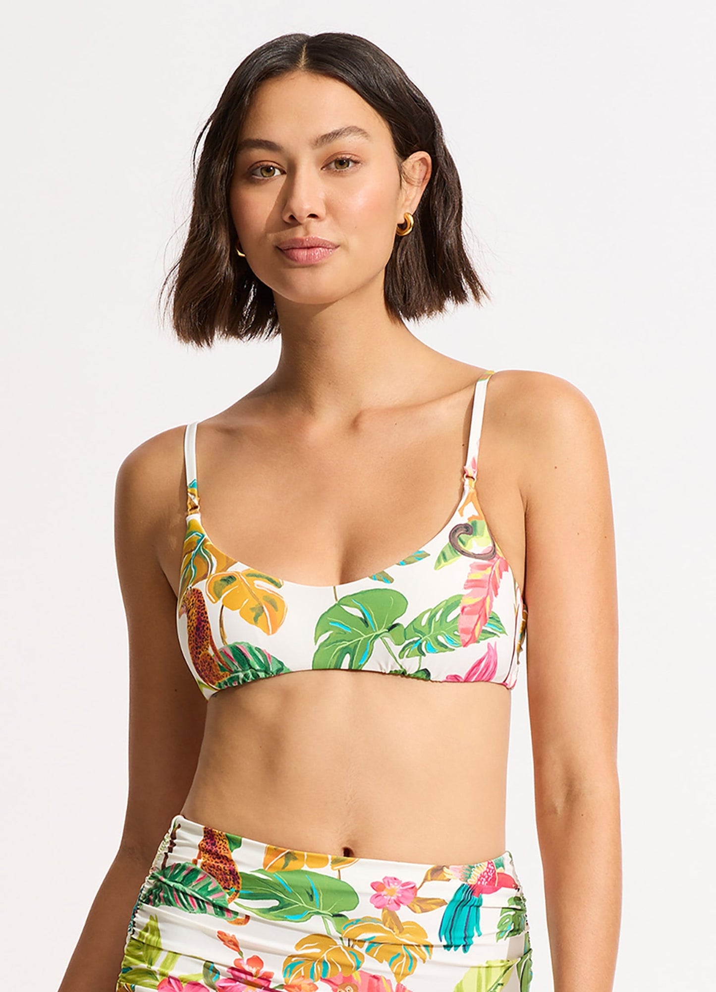  Tropica Bralette Bikini Top - Ecru