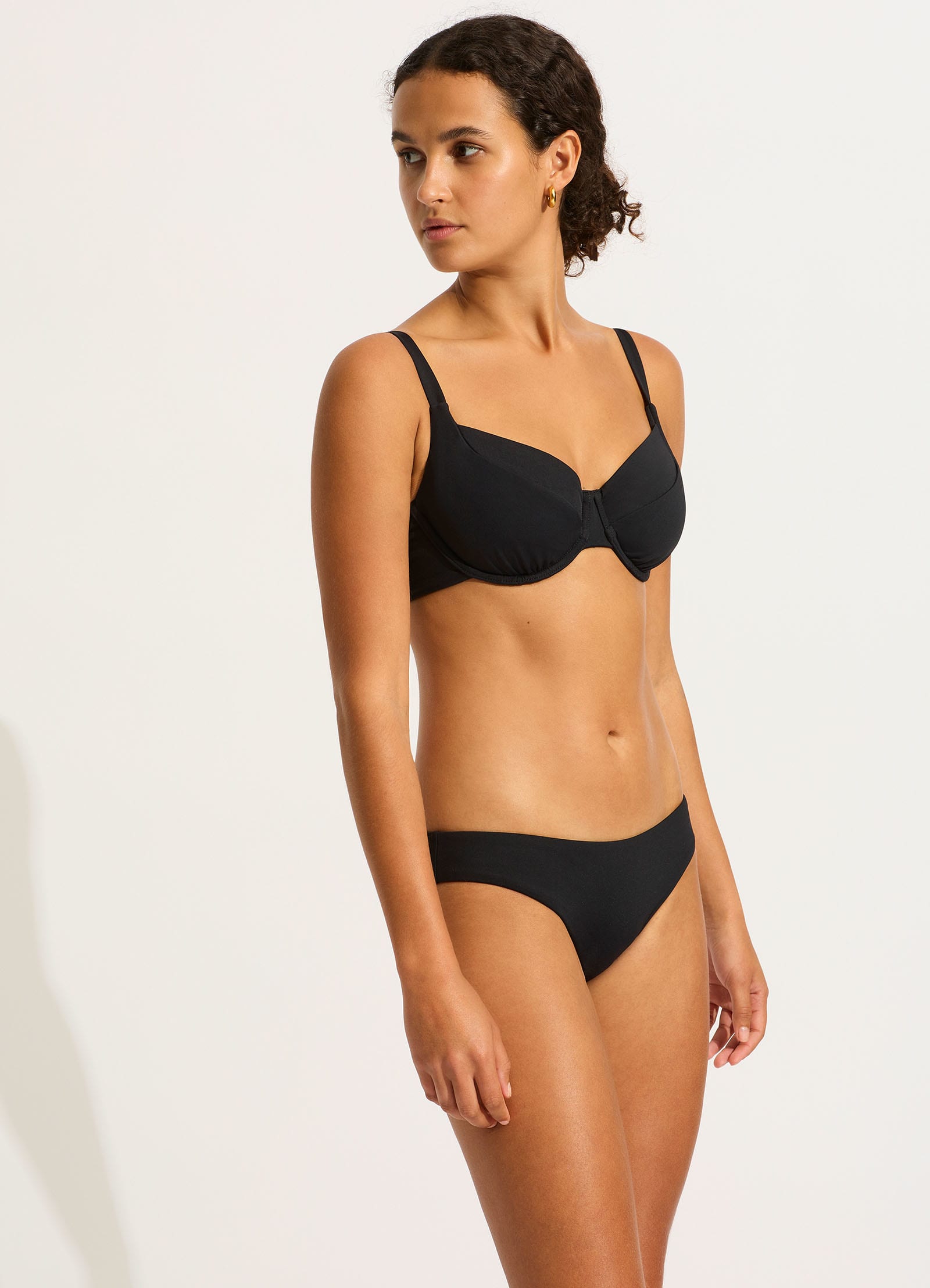  Seafolly Collective DD Cup Underwire Bikini Top - Black
