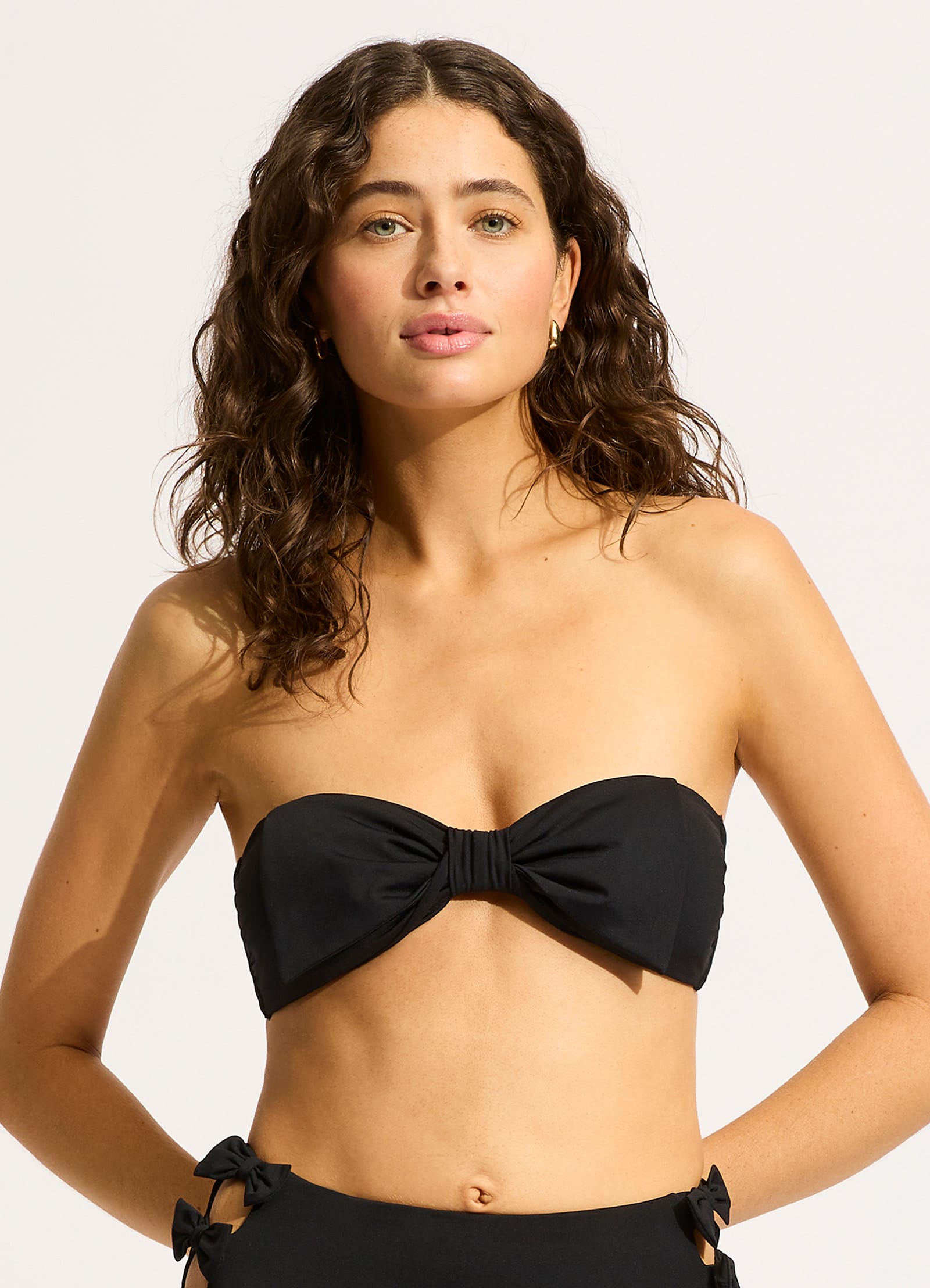  Beau Bow Front Bandeau - Black