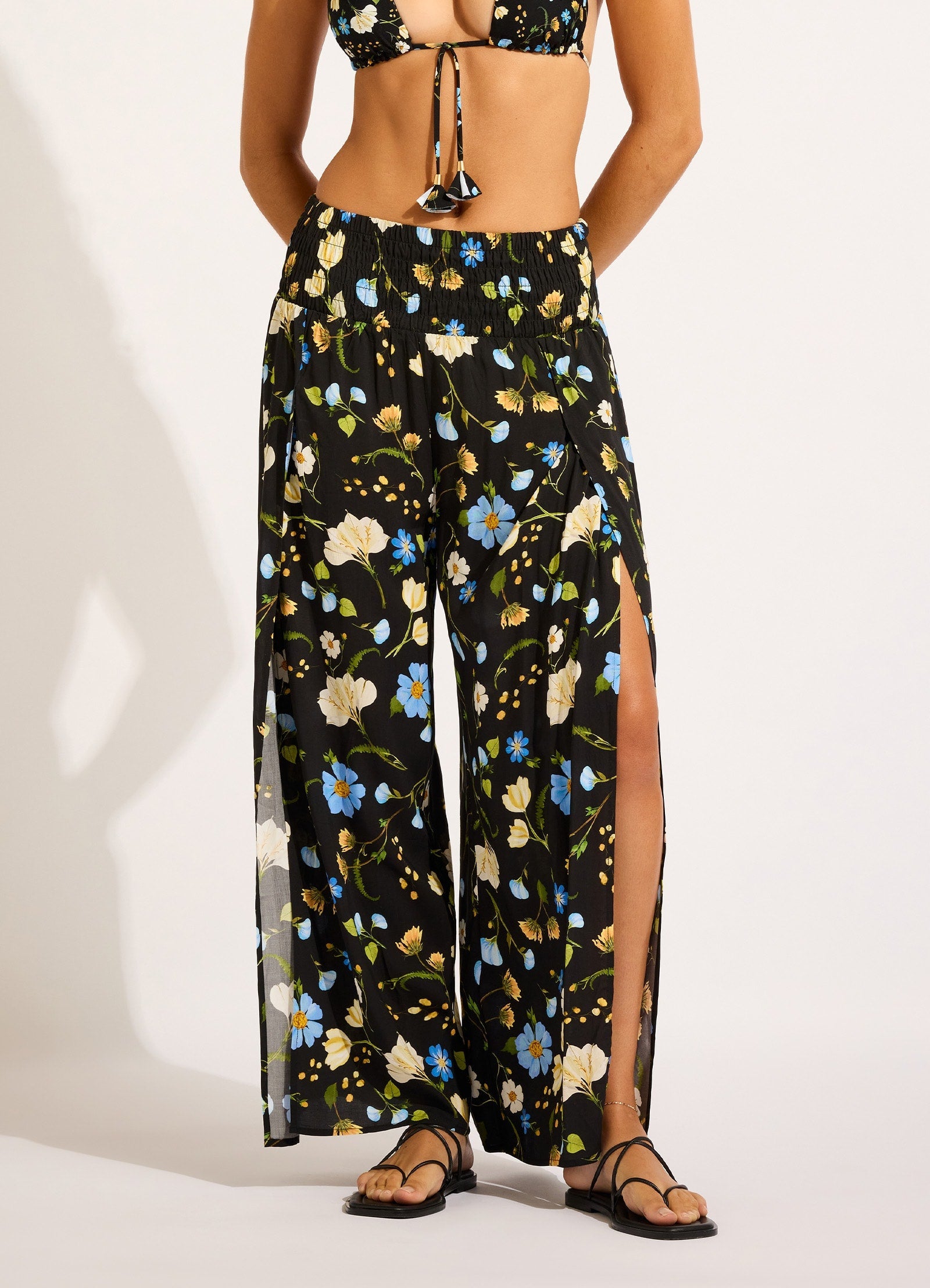  Modern Romance Shirred Waist Wrap Pant