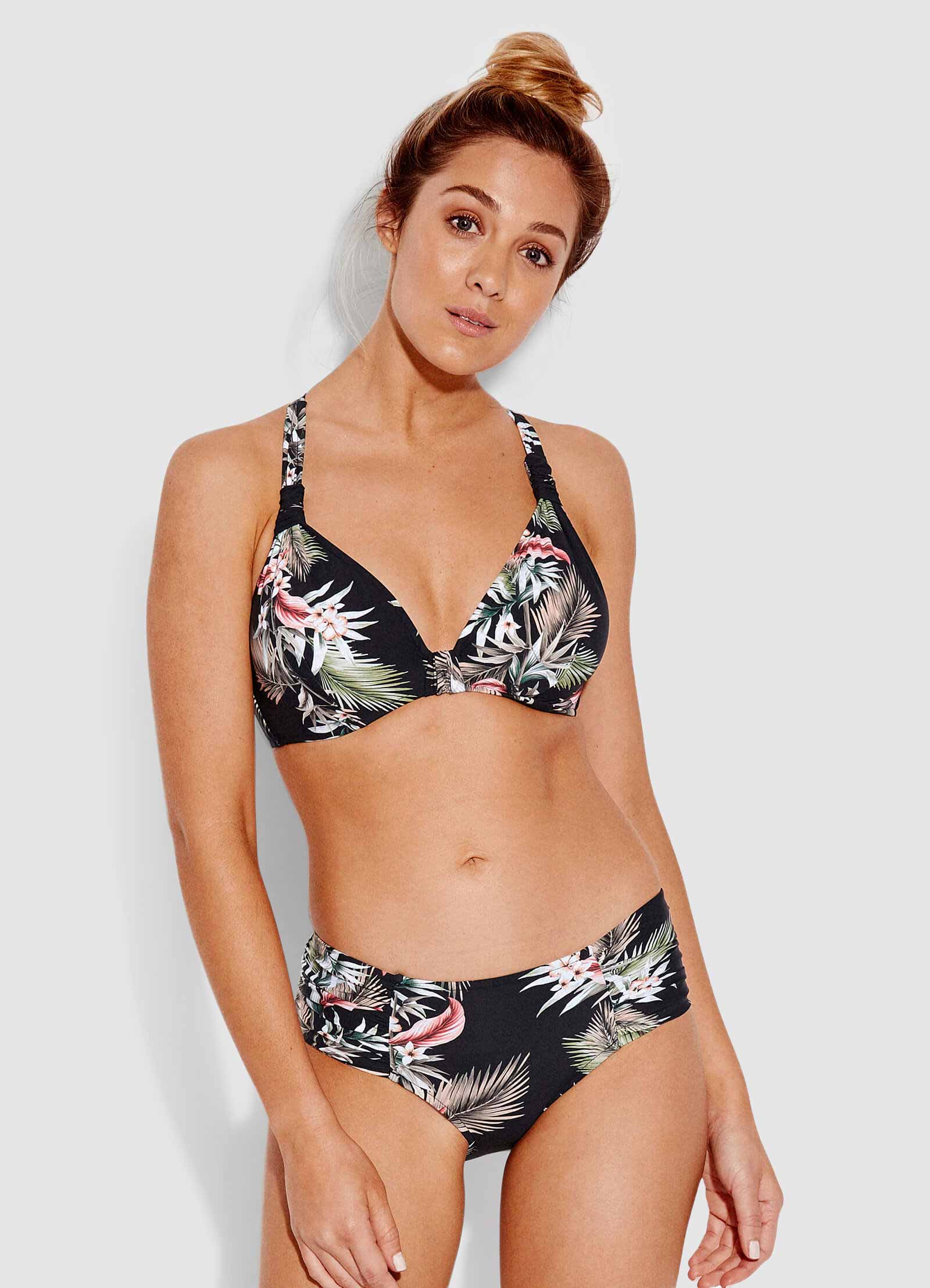  Ocean Alley Wide Side Retro Bikini Pants - Black