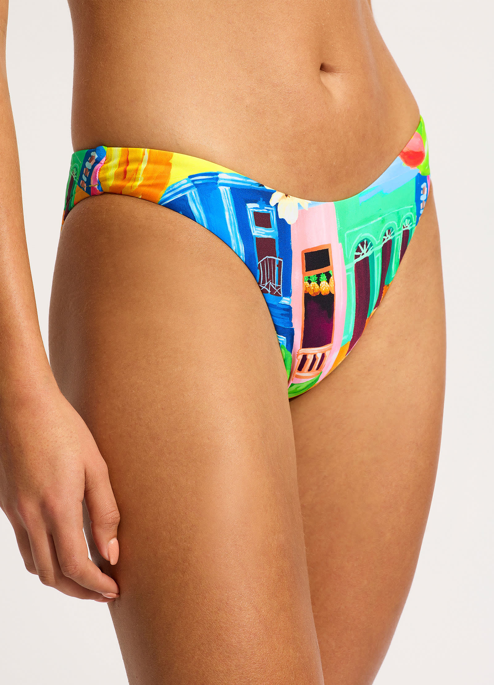  Cuba High Cut Bikini Bottom - Turquoise