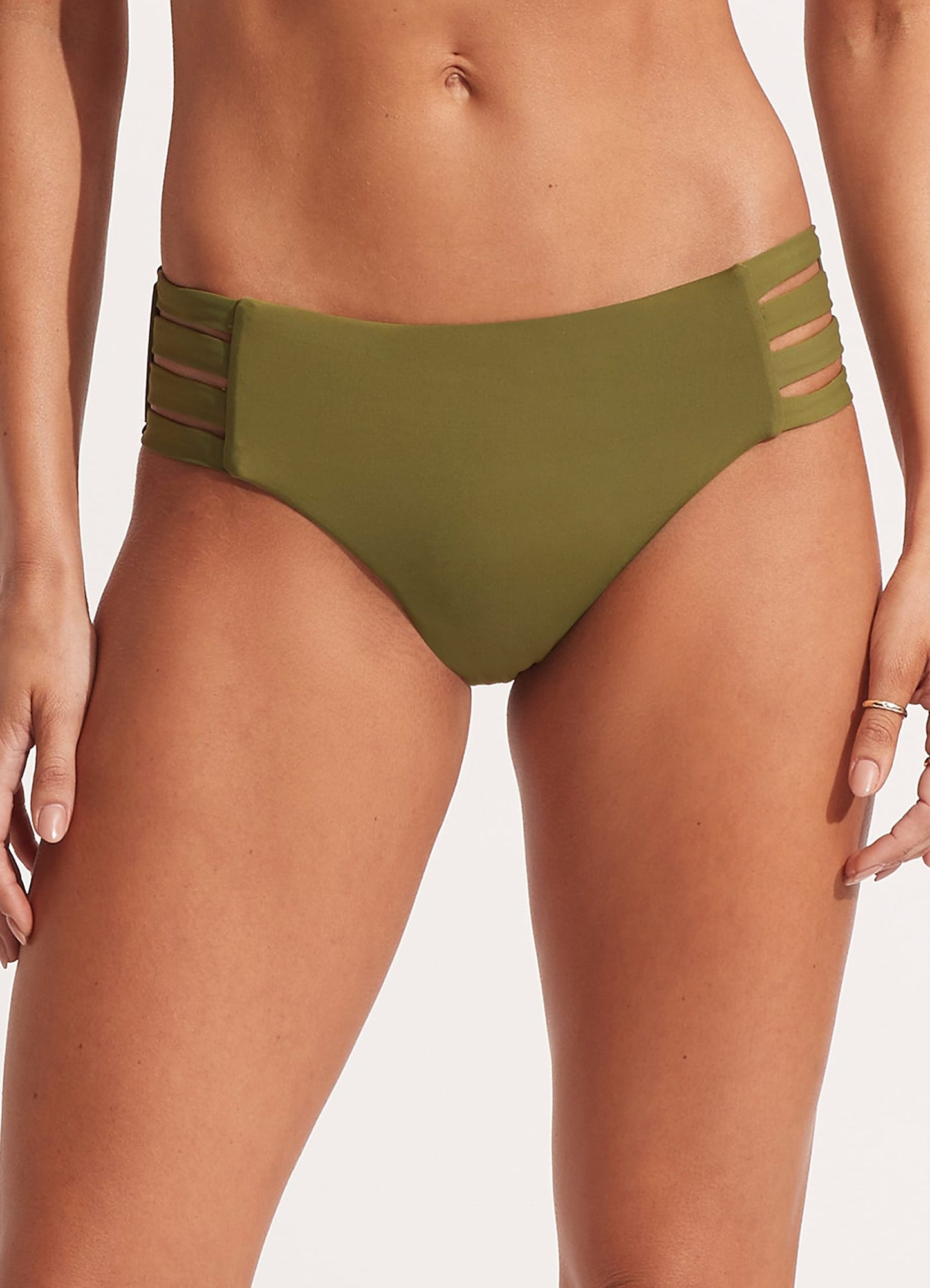  Seafolly Collective Multi Strap Hipster Pant - Avocado