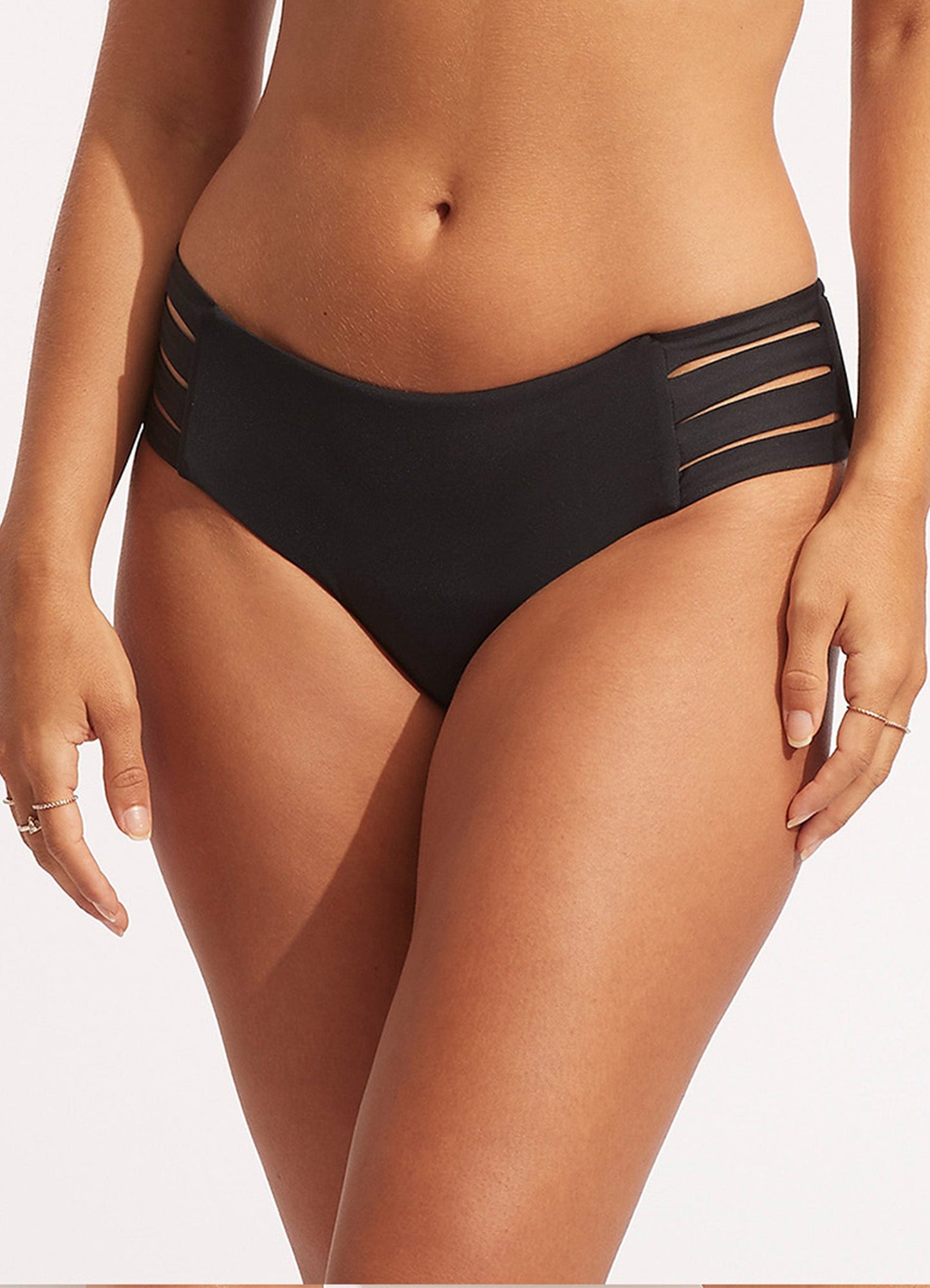  Seafolly Collective Multi Strap Hipster Pant - Black