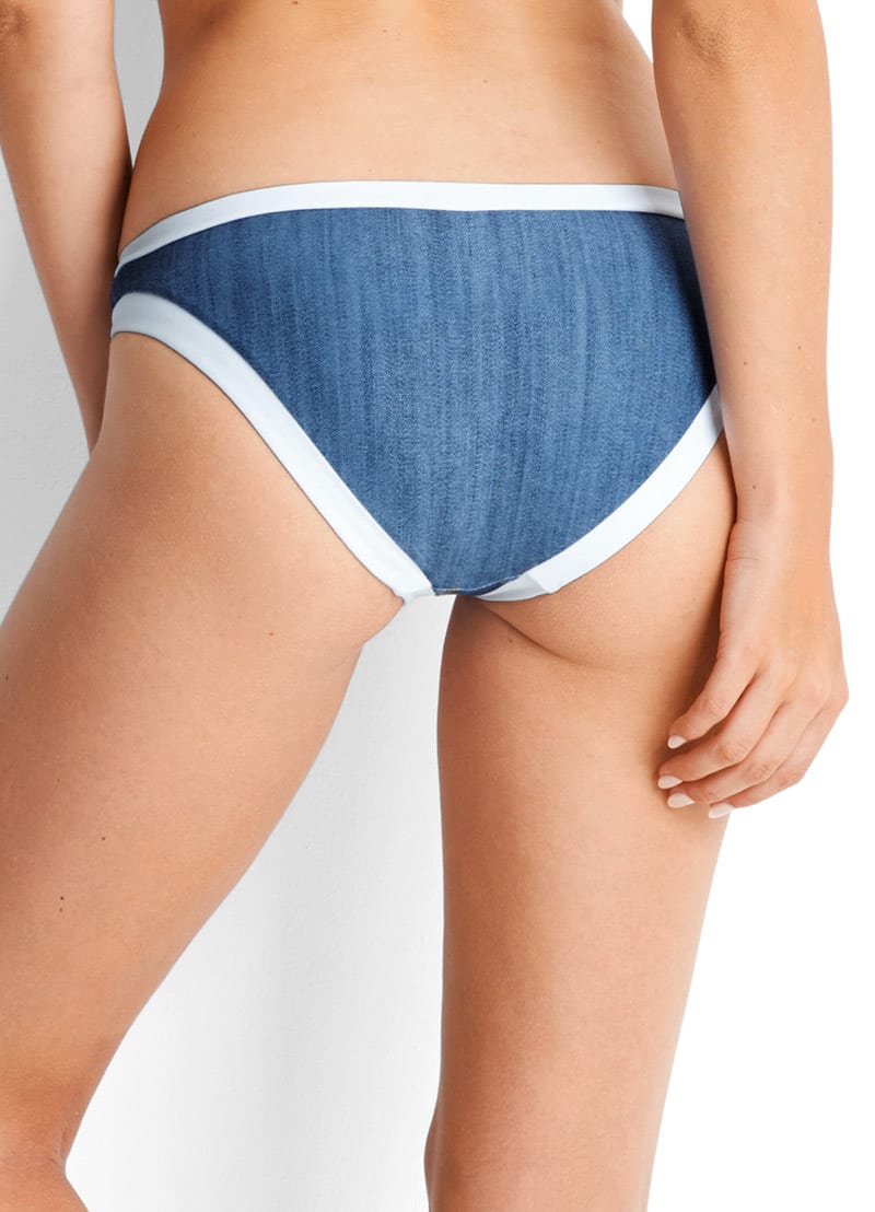  Block Party Hipster Bikini Pant - Denim